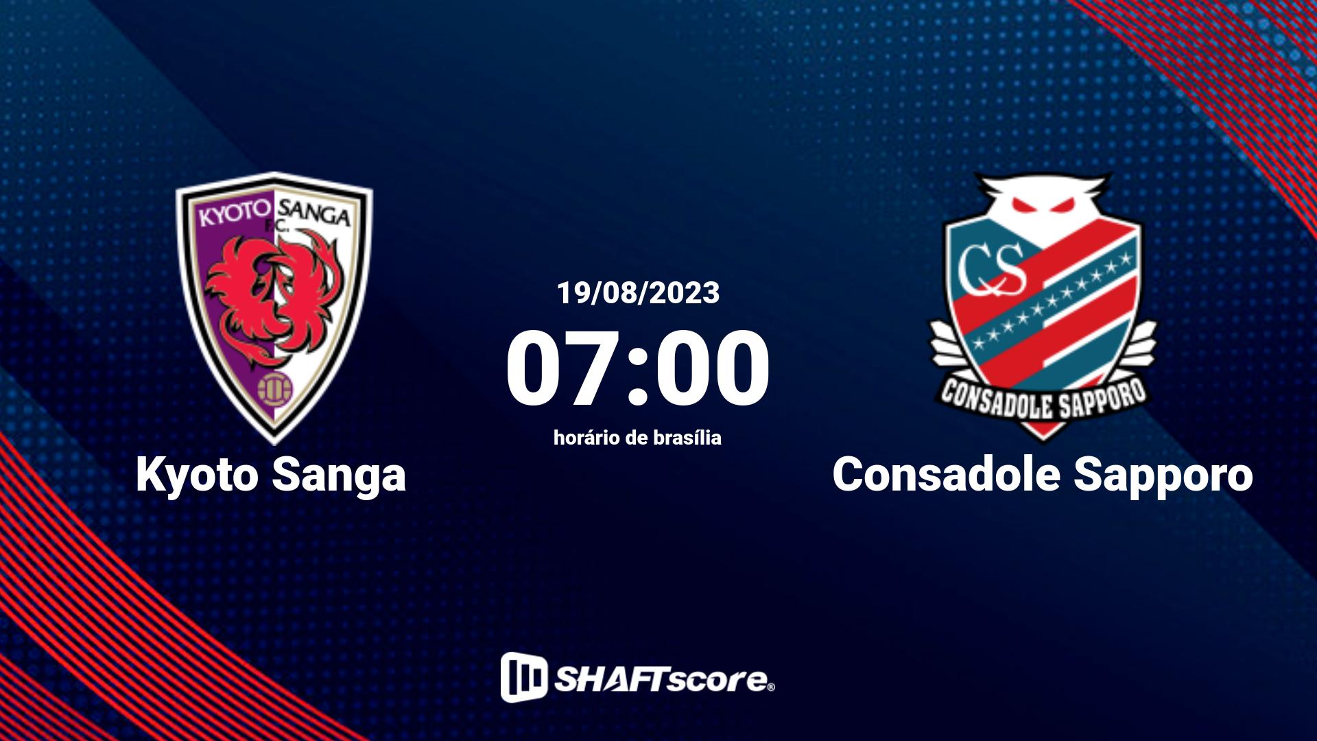 Estatísticas do jogo Kyoto Sanga vs Consadole Sapporo 19.08 07:00