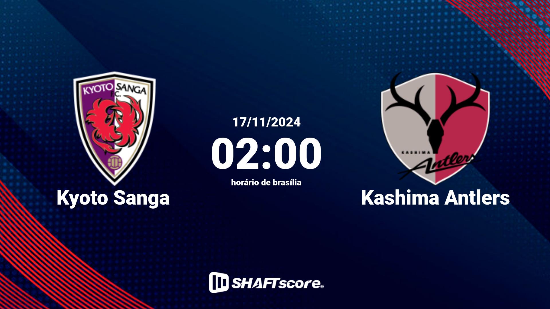 Estatísticas do jogo Kyoto Sanga vs Kashima Antlers 17.11 02:00