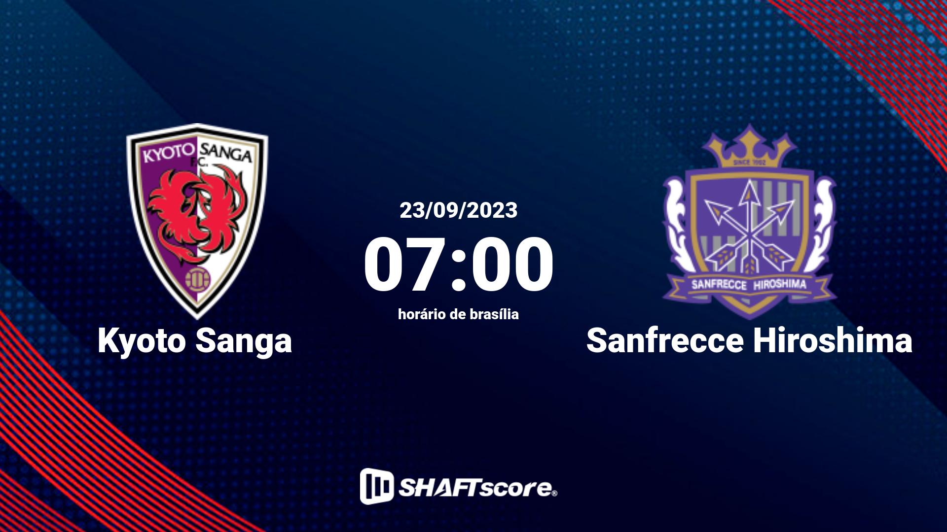 Estatísticas do jogo Kyoto Sanga vs Sanfrecce Hiroshima 23.09 07:00