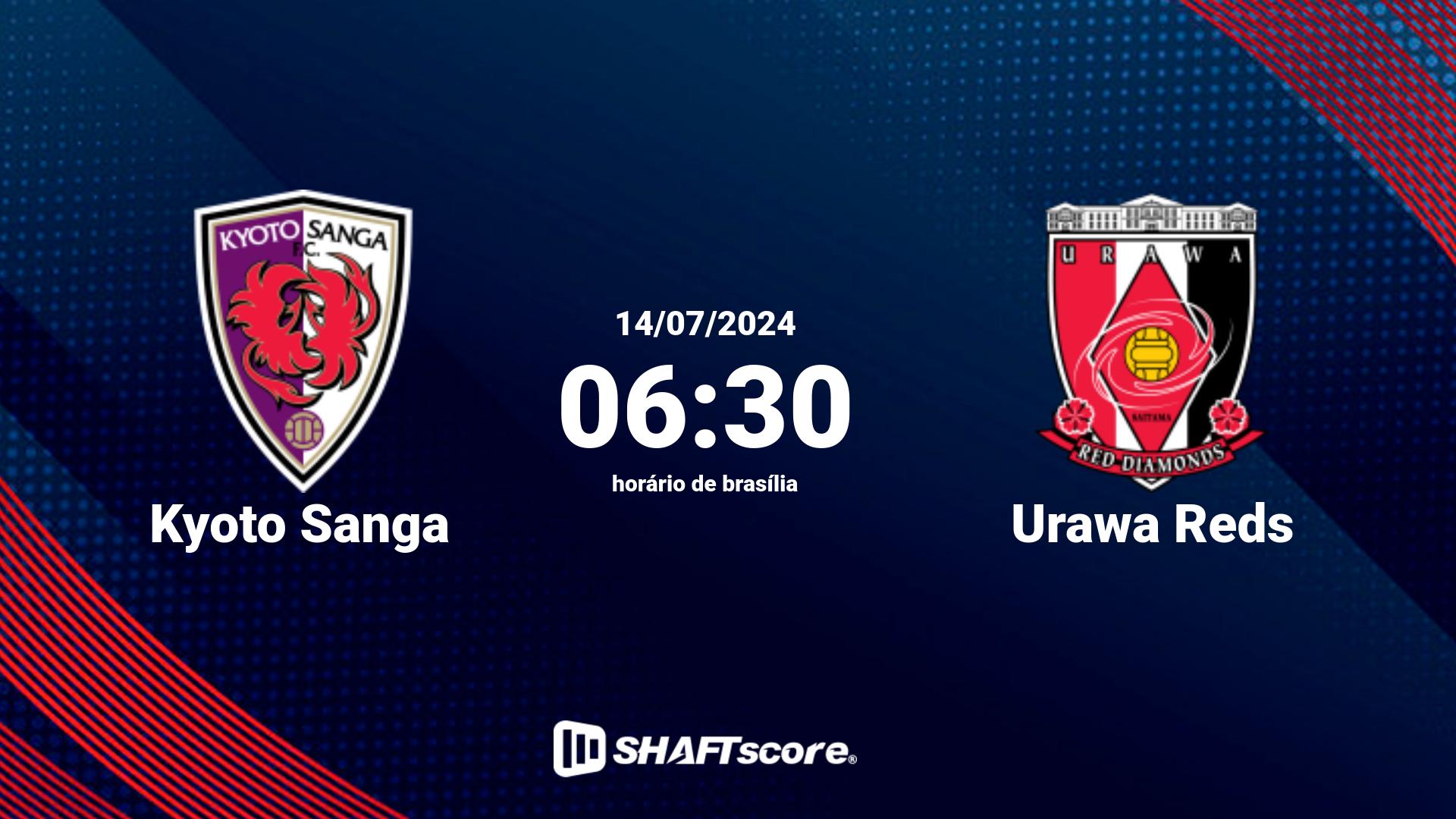 Estatísticas do jogo Kyoto Sanga vs Urawa Reds 14.07 06:30