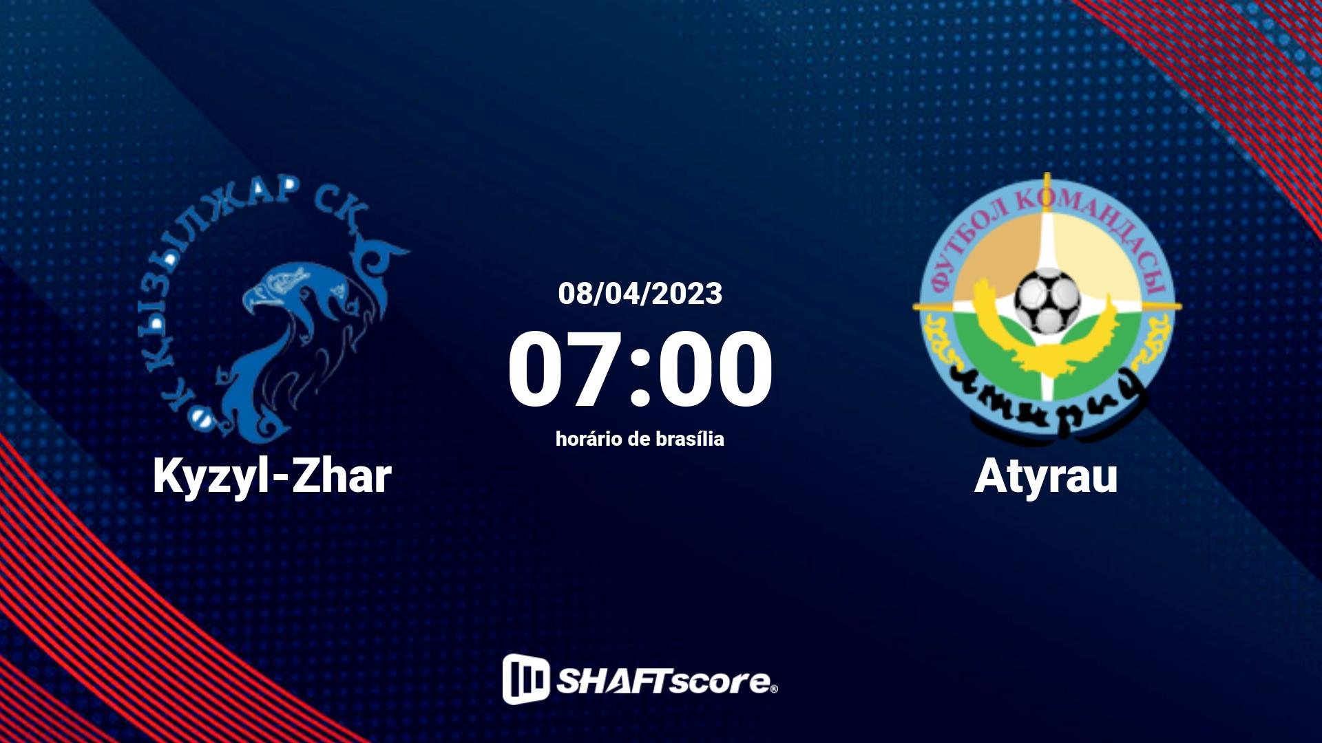 Estatísticas do jogo Kyzyl-Zhar vs Atyrau 08.04 07:00