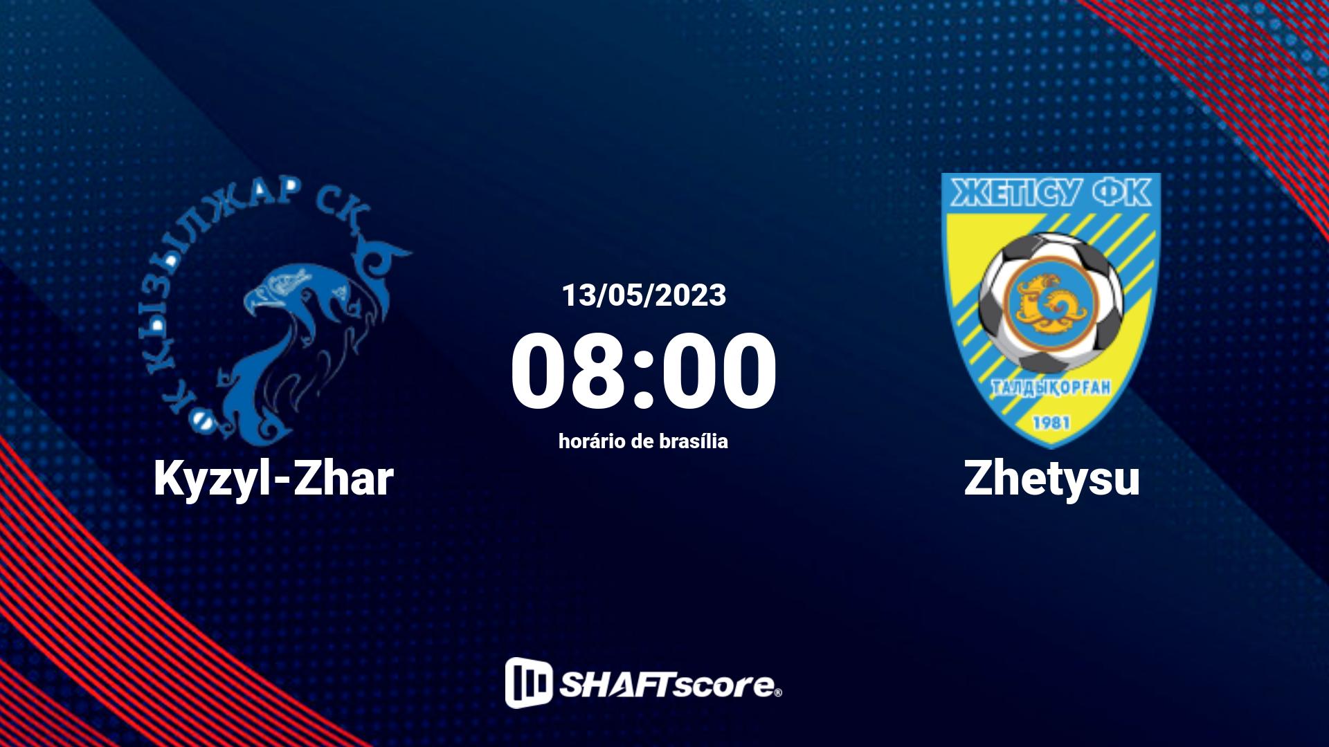 Estatísticas do jogo Kyzyl-Zhar vs Zhetysu 13.05 08:00