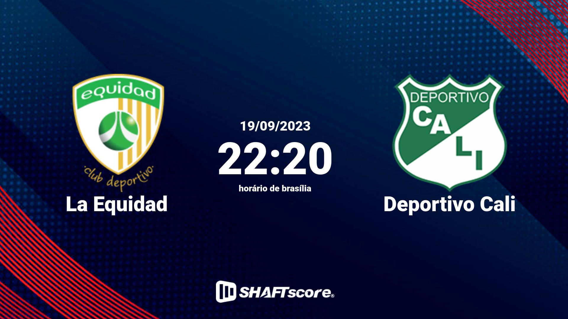 Estatísticas do jogo La Equidad vs Deportivo Cali 19.09 22:20