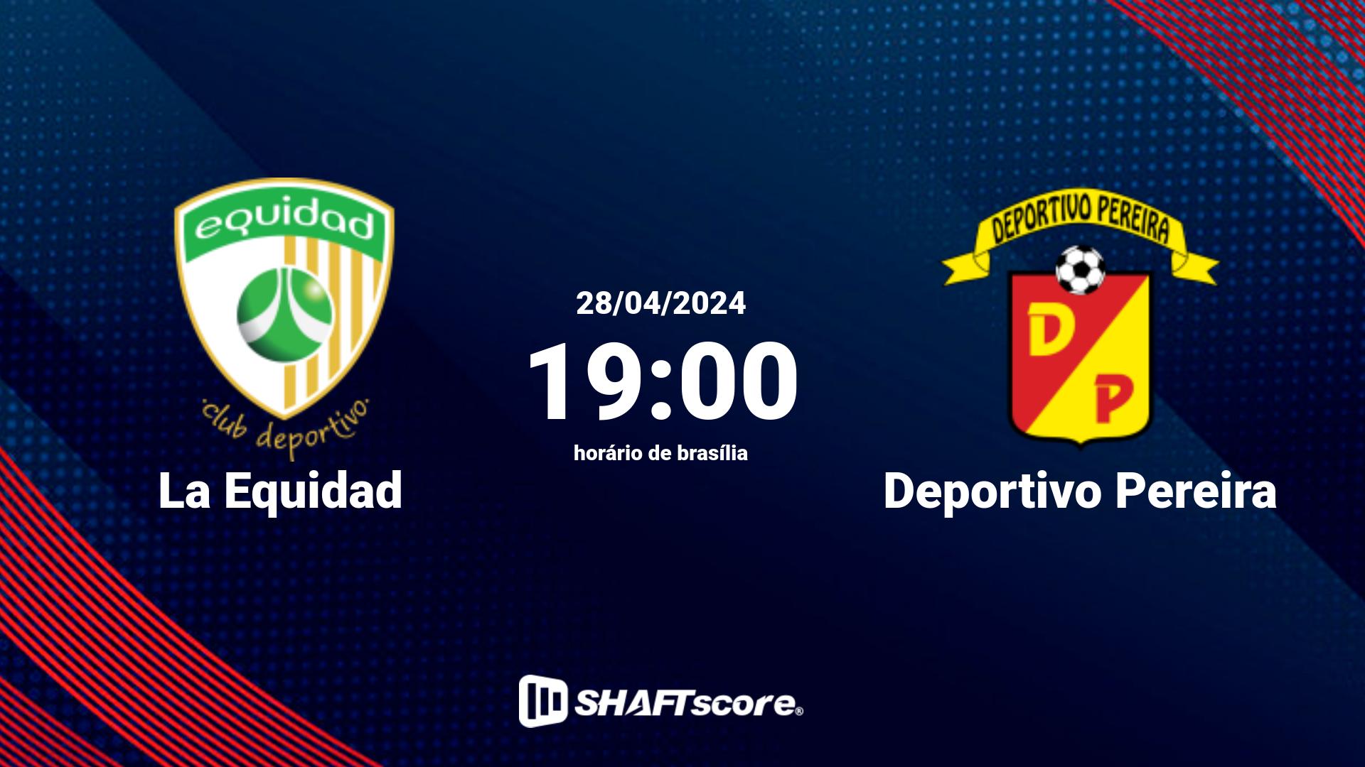 Estatísticas do jogo La Equidad vs Deportivo Pereira 28.04 19:00