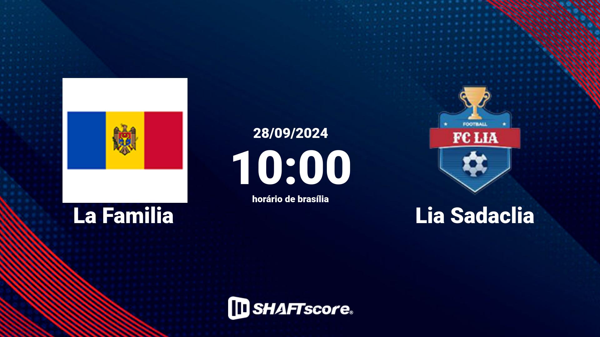 Estatísticas do jogo La Familia vs Lia Sadaclia 28.09 10:00