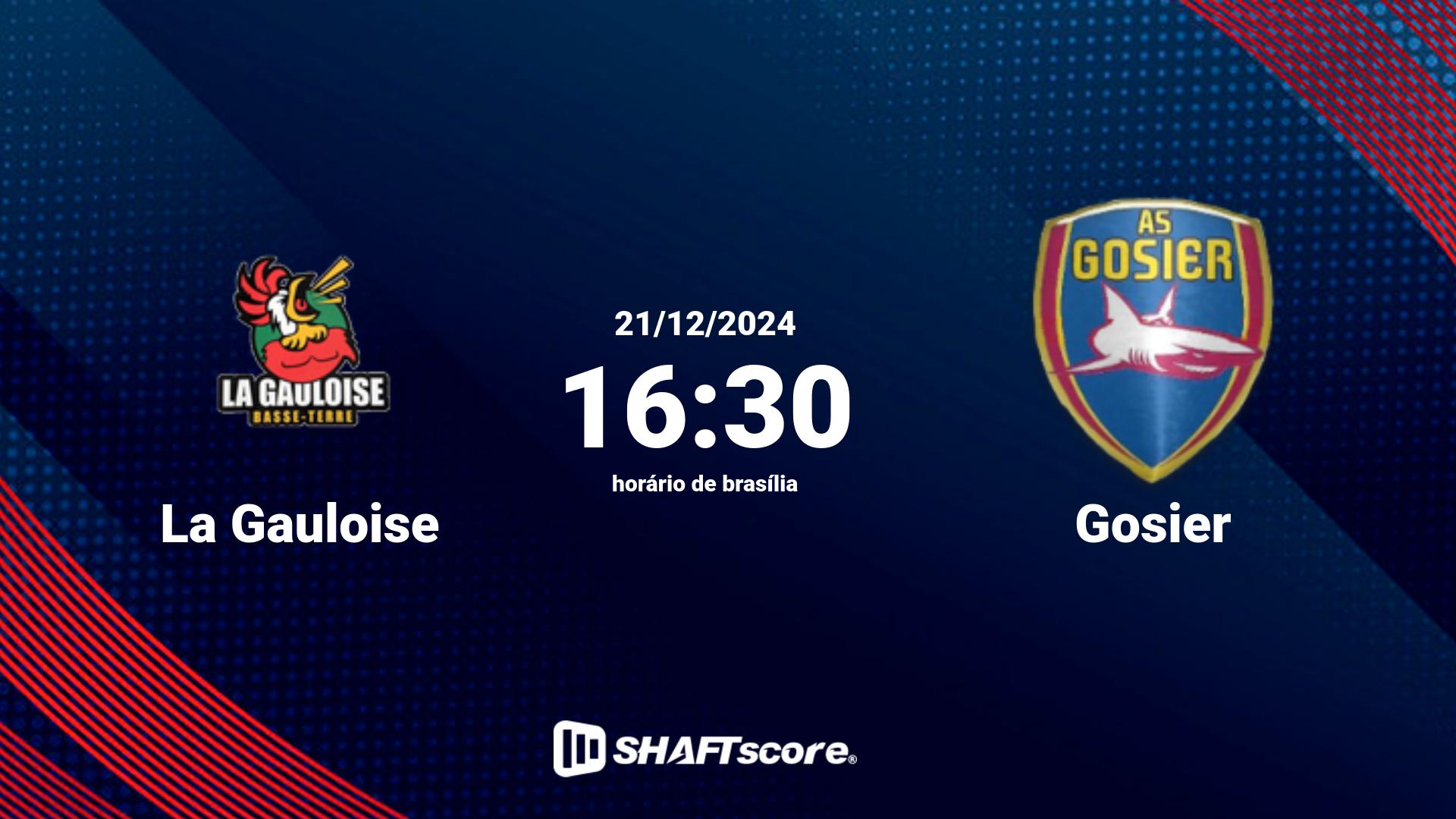 Estatísticas do jogo La Gauloise vs Gosier 21.12 16:30