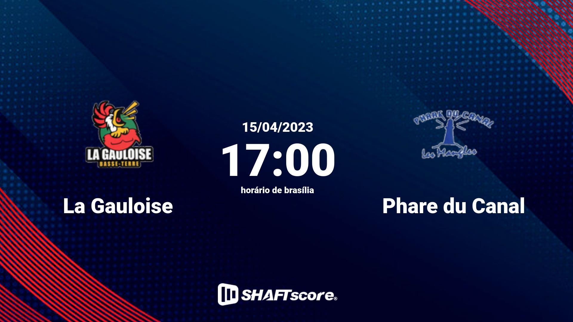 Estatísticas do jogo La Gauloise vs Phare du Canal 15.04 17:00