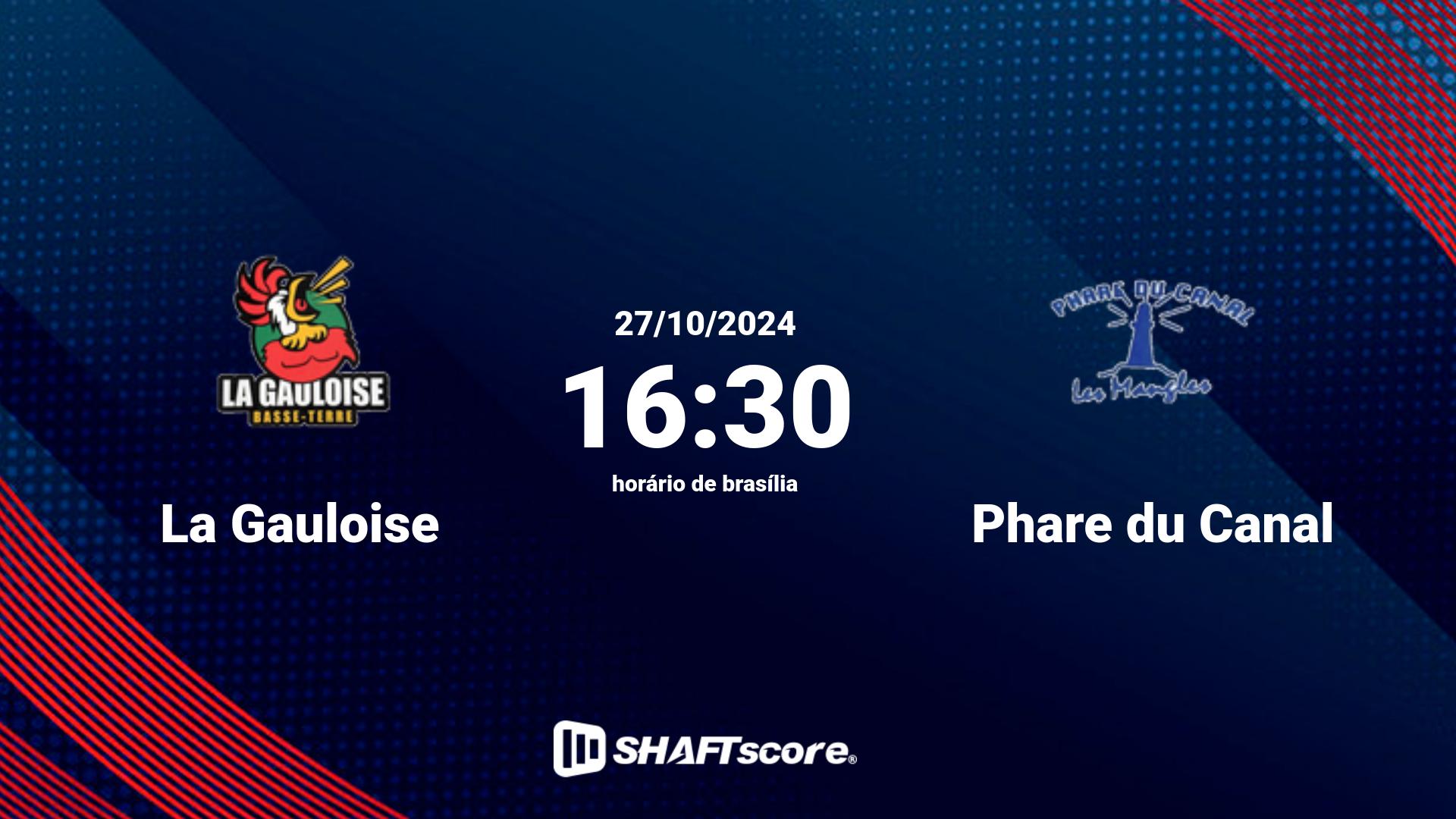 Estatísticas do jogo La Gauloise vs Phare du Canal 27.10 16:30