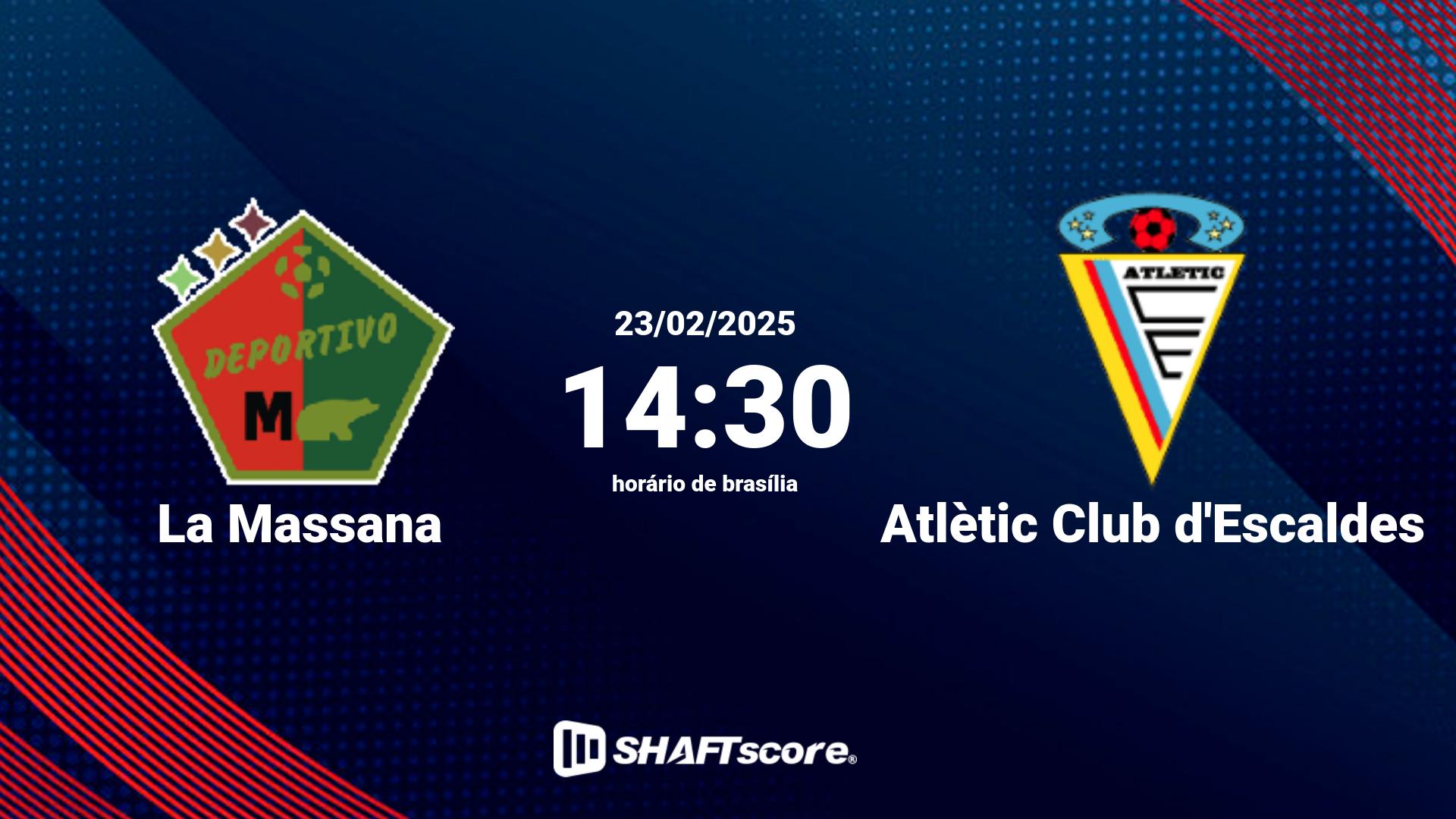 Estatísticas do jogo La Massana vs Atlètic Club d'Escaldes 23.02 14:30