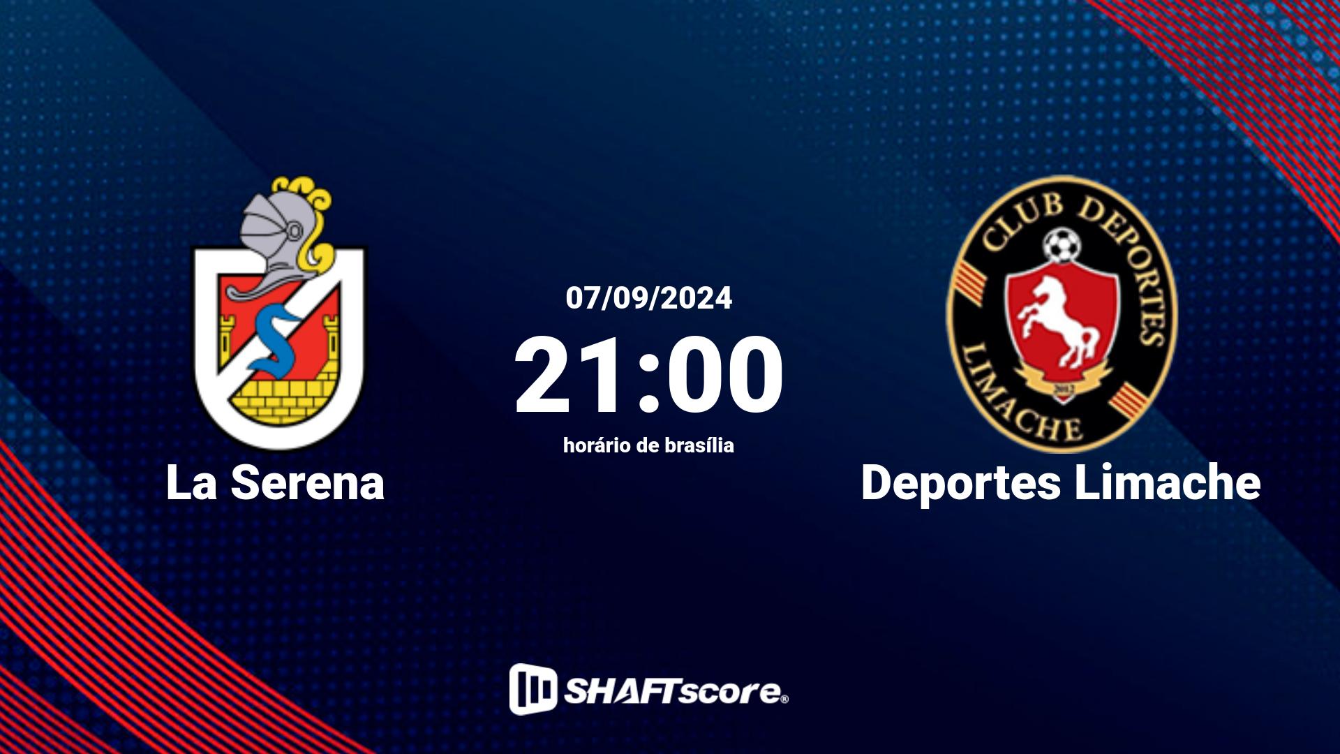 Estatísticas do jogo La Serena vs Deportes Limache 07.09 21:00