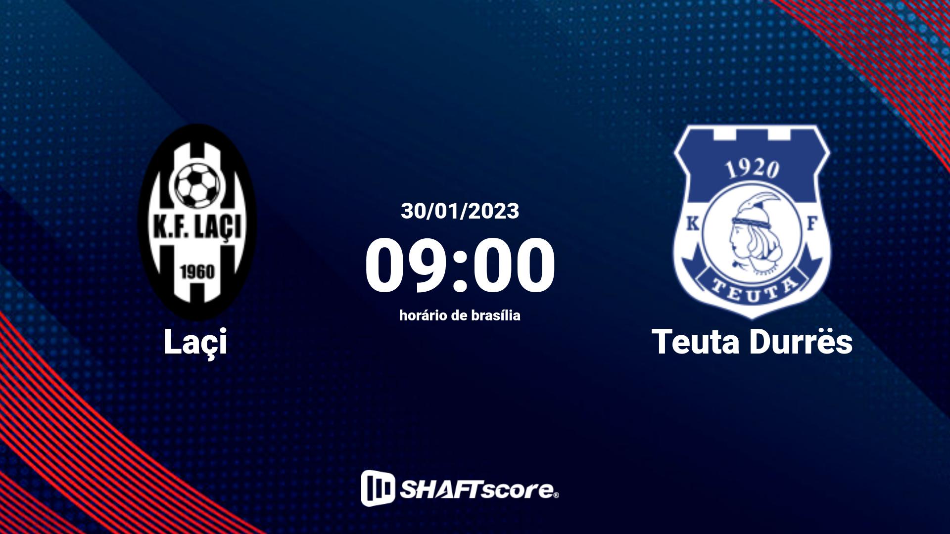 Estatísticas do jogo Laçi vs Teuta Durrës 30.01 09:00