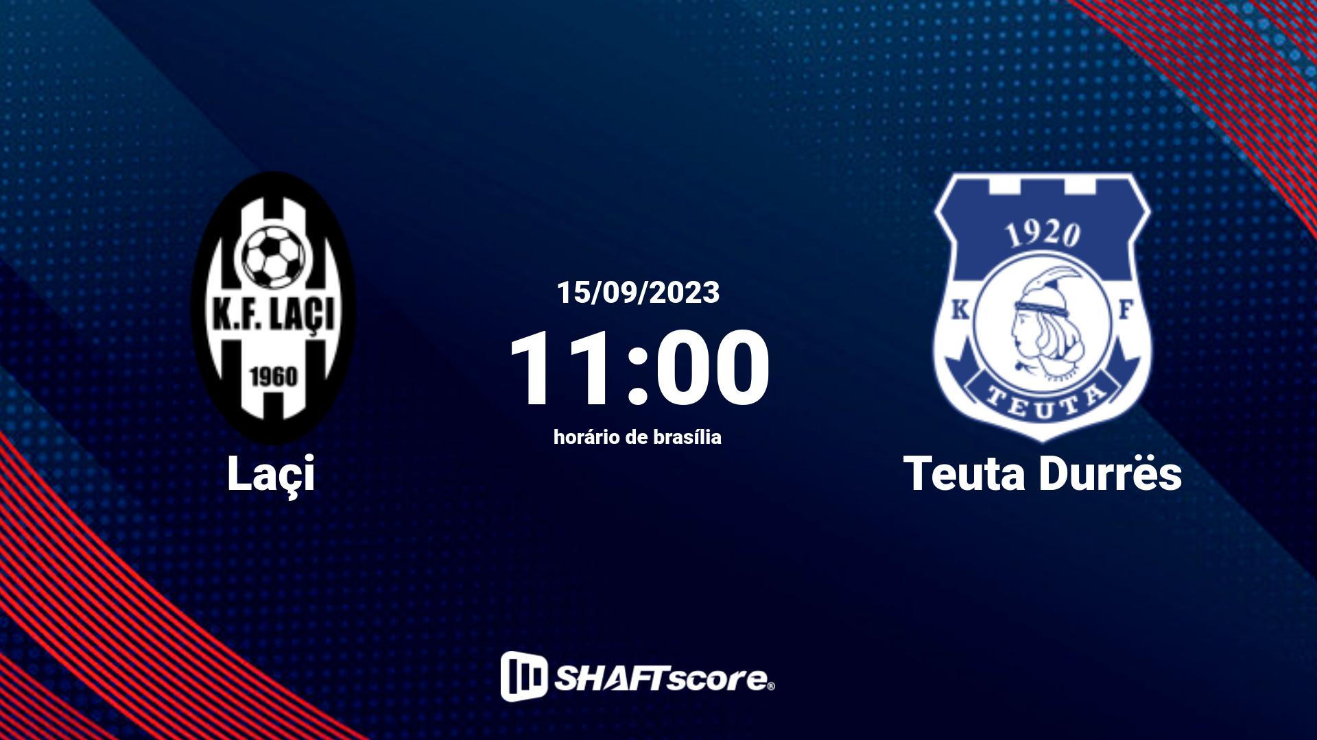 Estatísticas do jogo Laçi vs Teuta Durrës 15.09 11:00