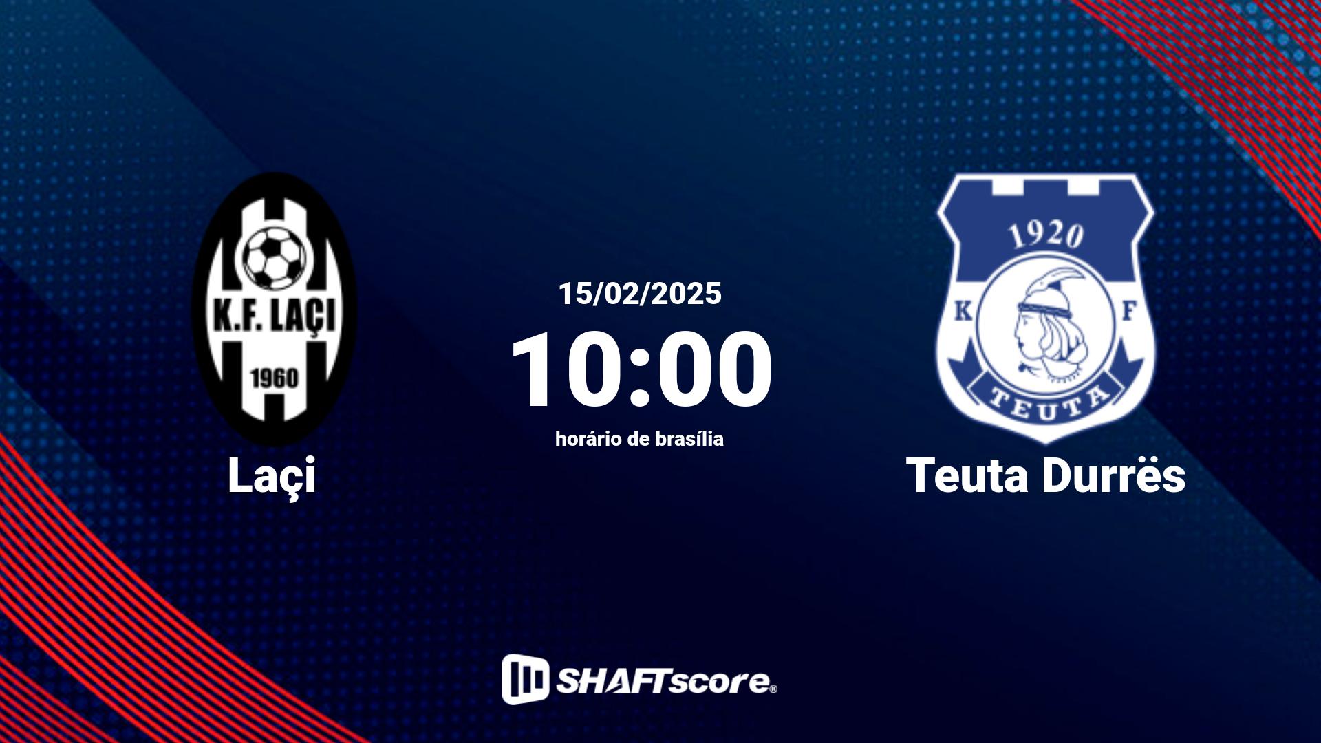 Estatísticas do jogo Laçi vs Teuta Durrës 15.02 10:00