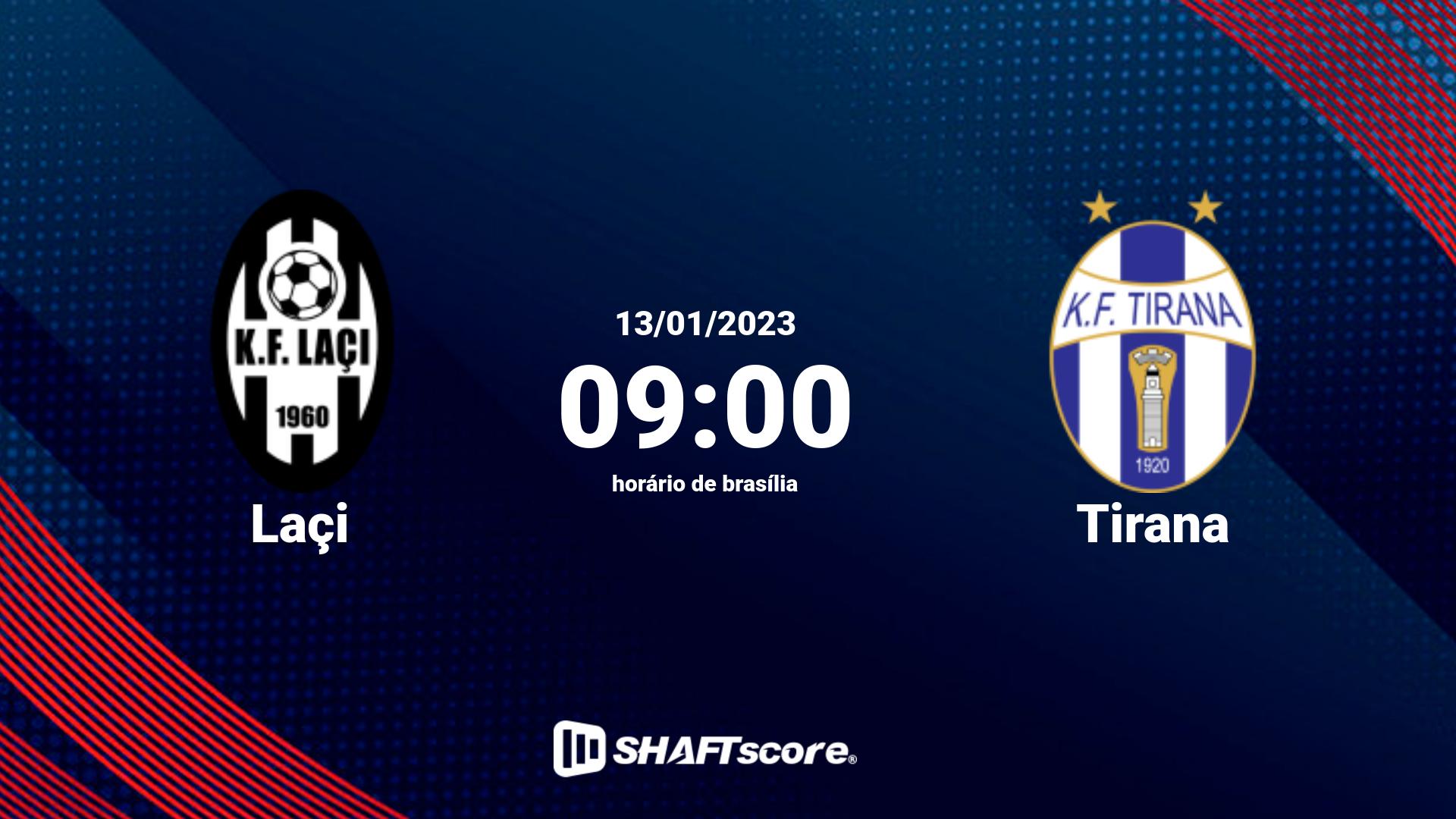 Estatísticas do jogo Laçi vs Tirana 13.01 09:00