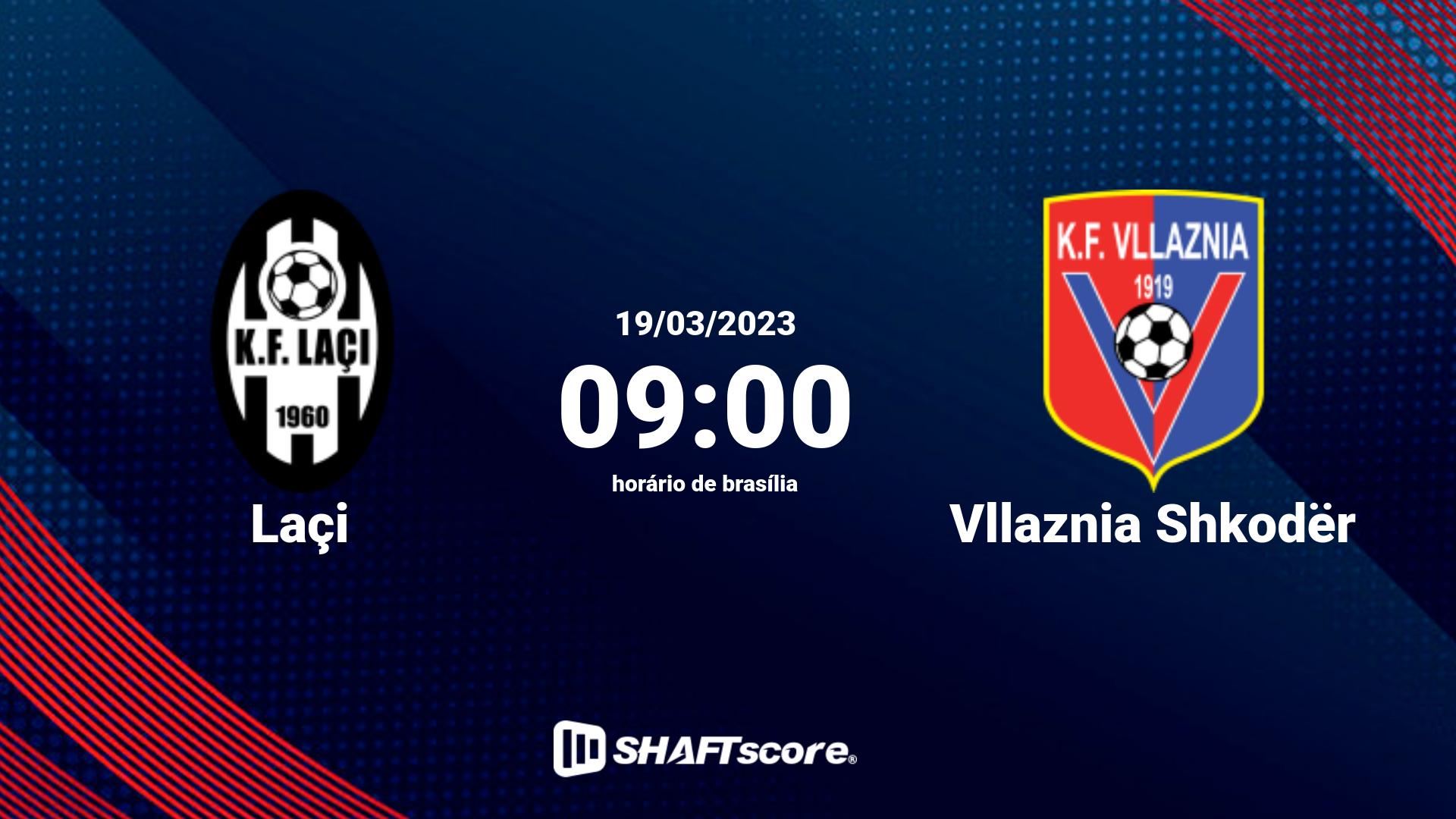 Estatísticas do jogo Laçi vs Vllaznia Shkodër 19.03 09:00