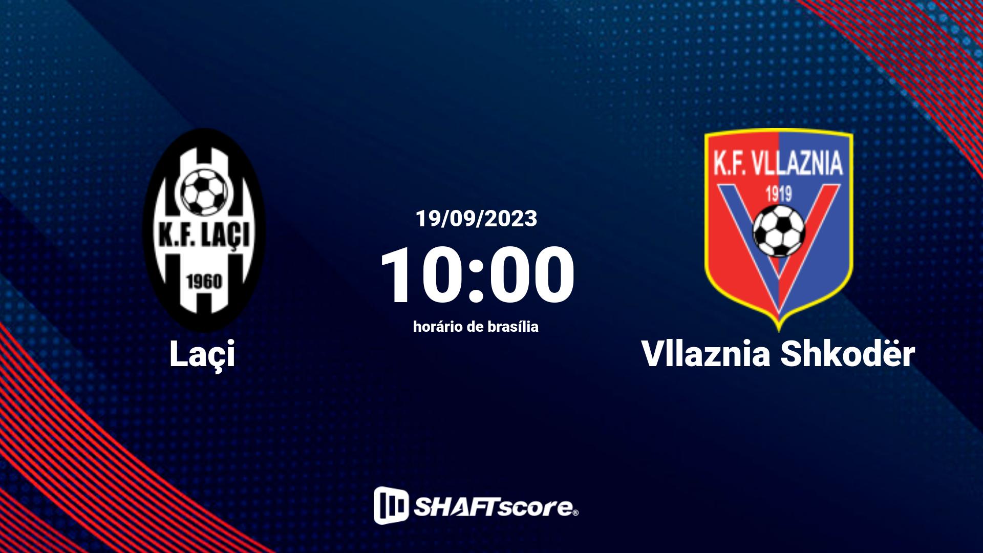 Estatísticas do jogo Laçi vs Vllaznia Shkodër 19.09 10:00