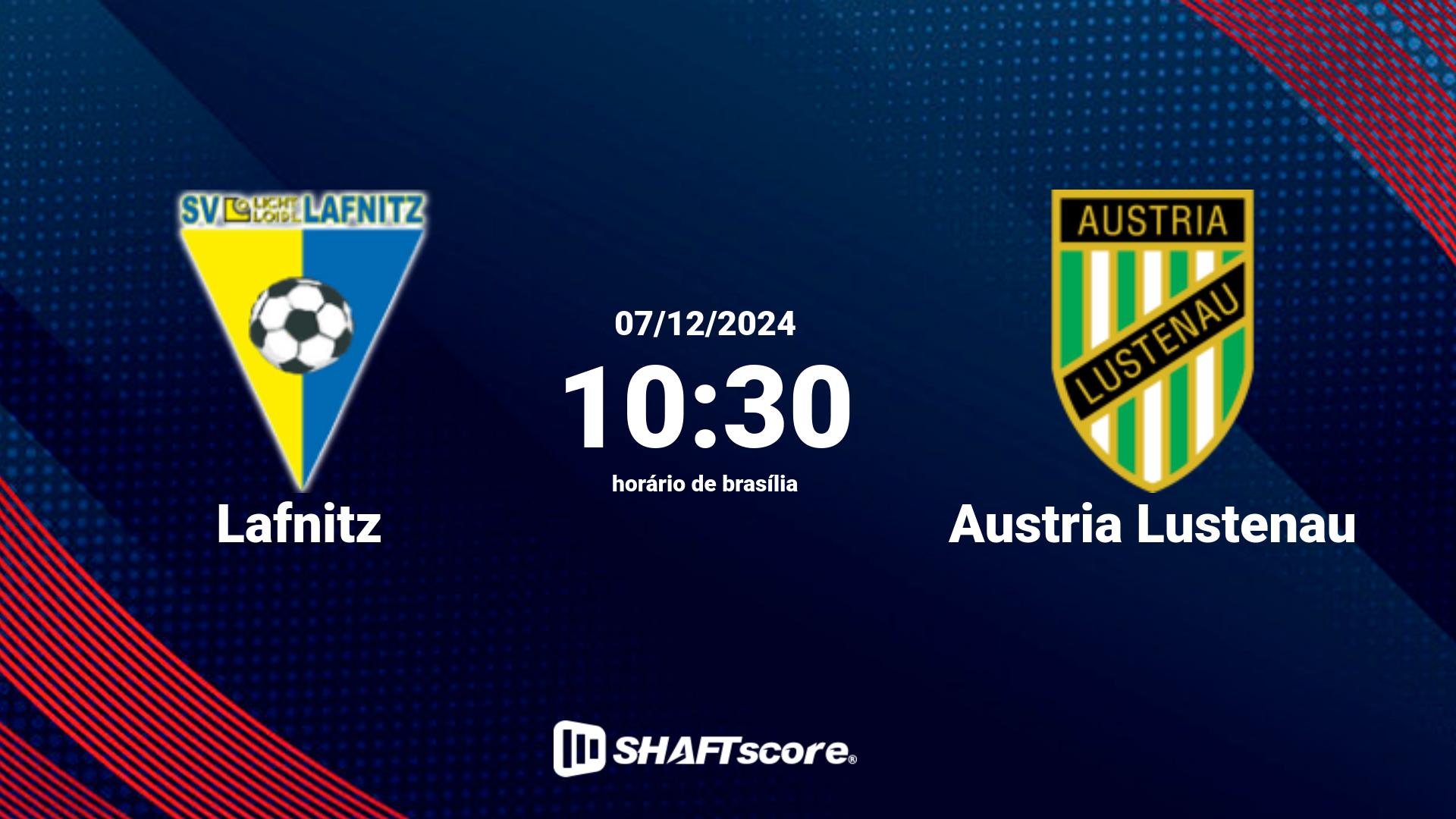 Estatísticas do jogo Lafnitz vs Austria Lustenau 07.12 10:30