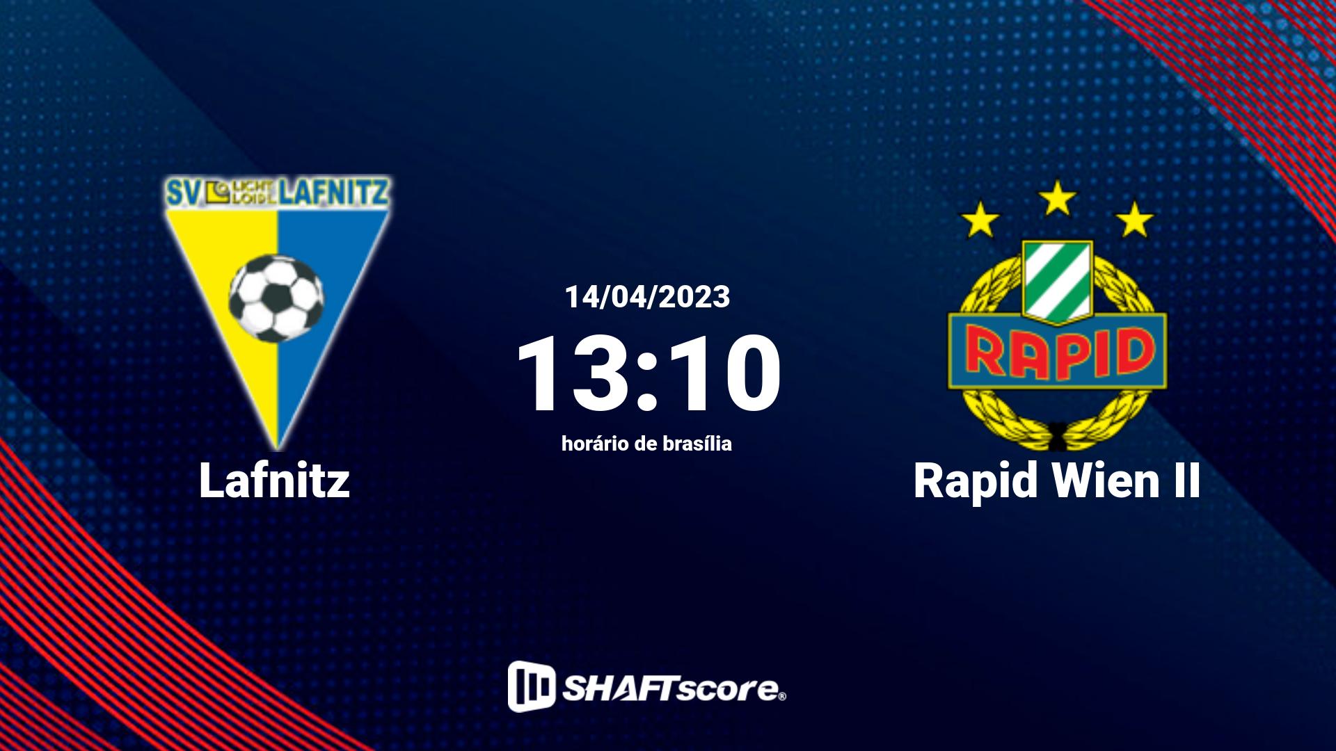 Estatísticas do jogo Lafnitz vs Rapid Wien II 14.04 13:10