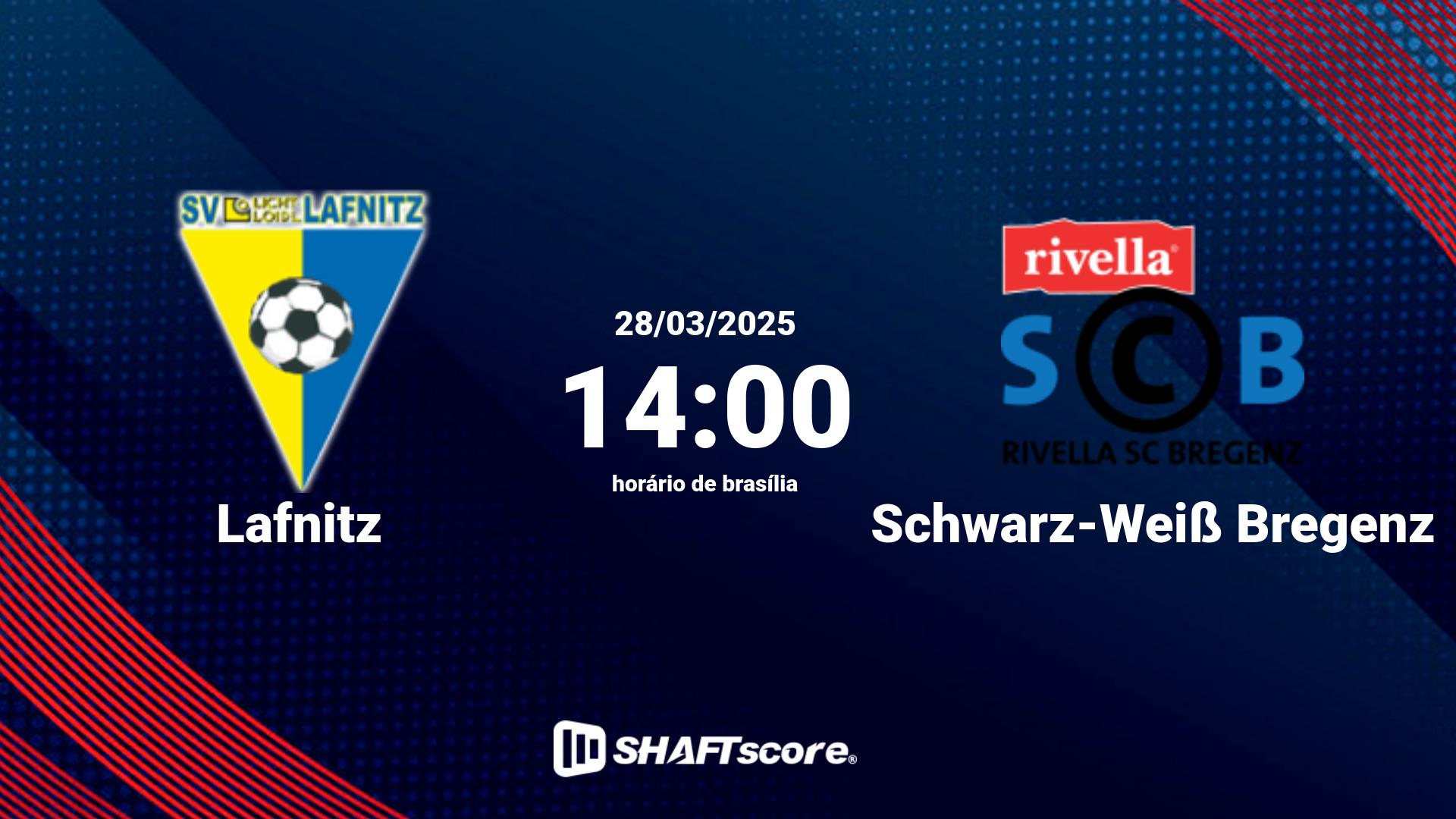 Estatísticas do jogo Lafnitz vs Schwarz-Weiß Bregenz 28.03 14:00