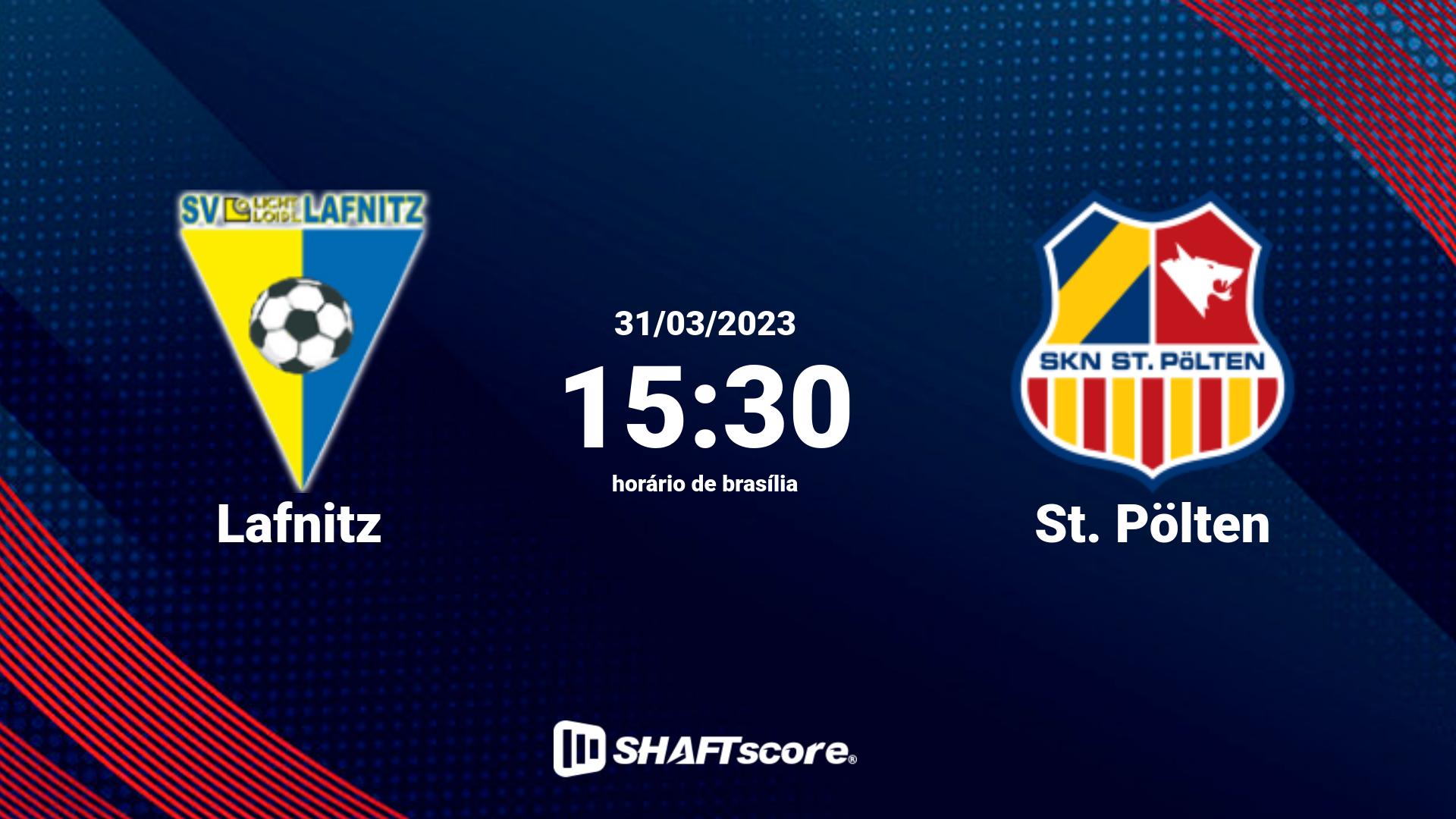 Estatísticas do jogo Lafnitz vs St. Pölten 31.03 15:30