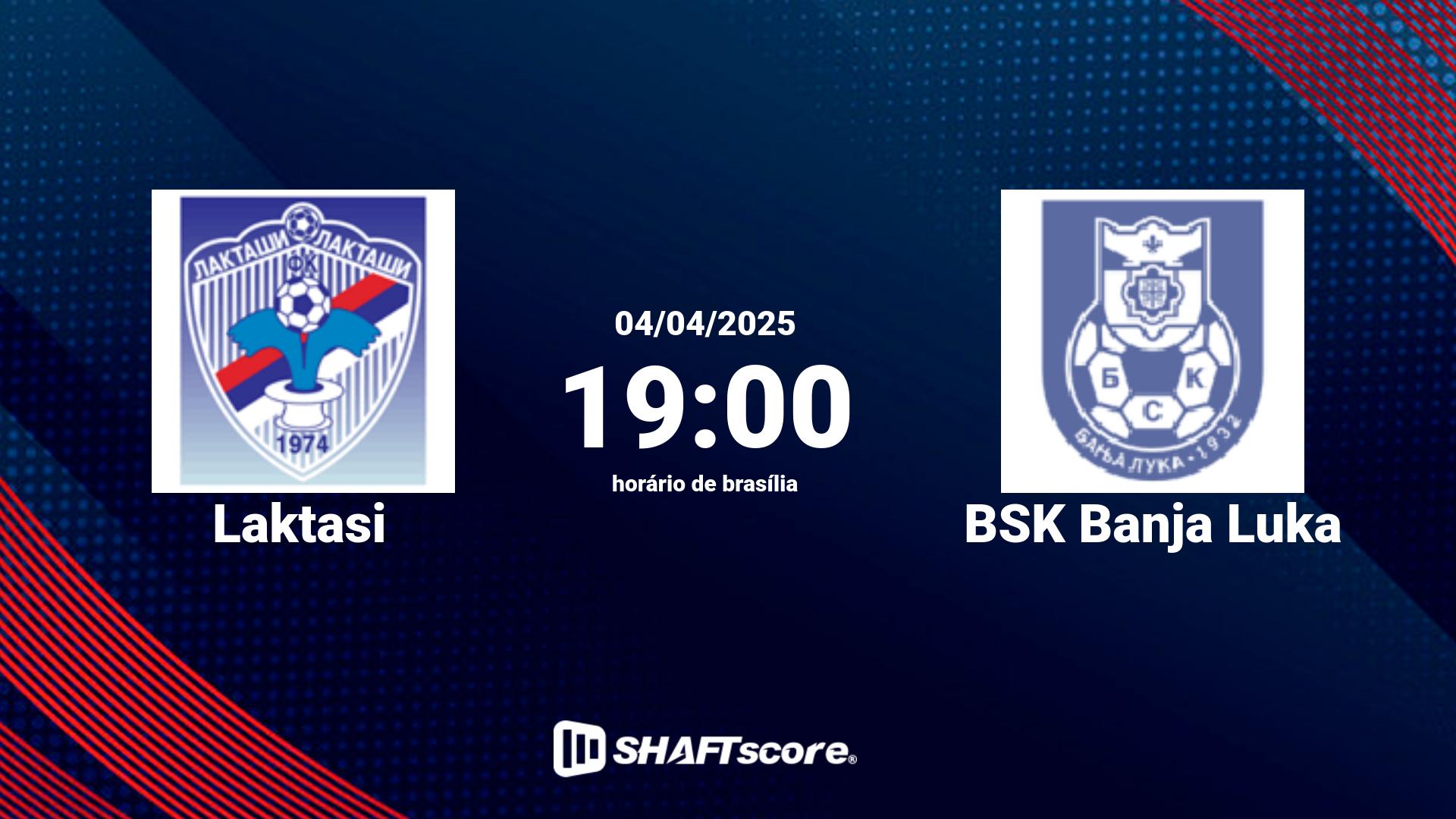 Estatísticas do jogo Laktasi vs BSK Banja Luka 04.04 19:00