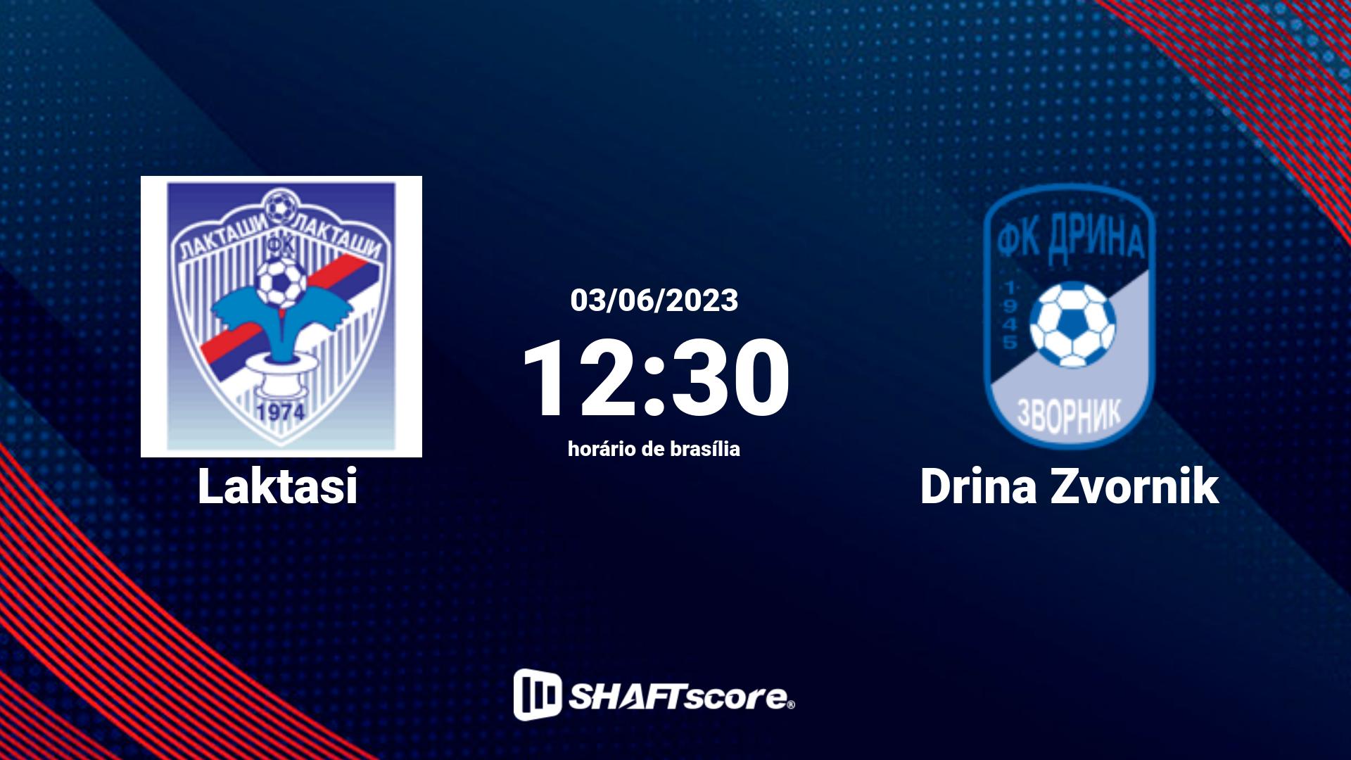 Estatísticas do jogo Laktasi vs Drina Zvornik 03.06 12:30