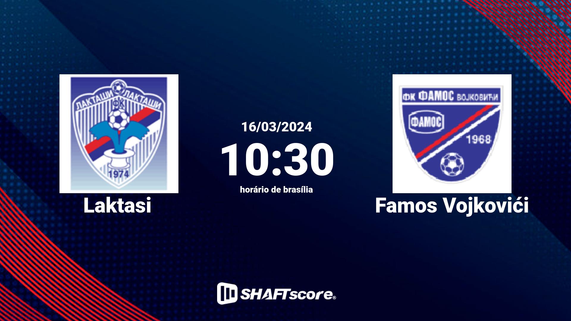 Estatísticas do jogo Laktasi vs Famos Vojkovići 16.03 10:30