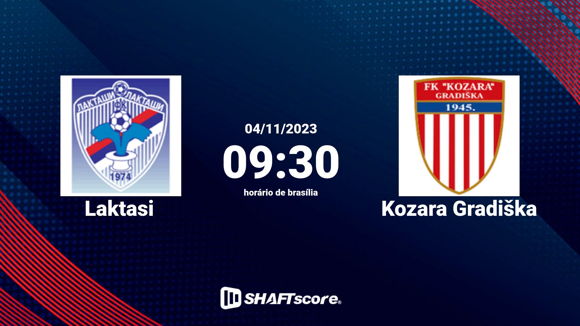 Estatísticas do jogo Laktasi vs Kozara Gradiška 04.11 09:30