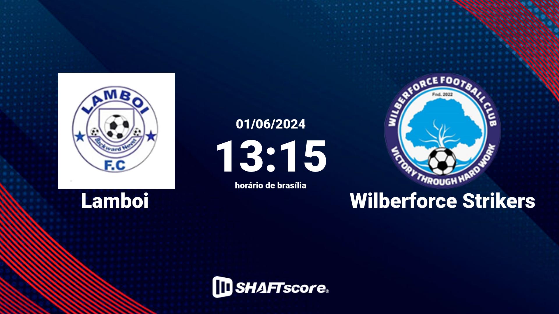 Estatísticas do jogo Lamboi vs Wilberforce Strikers 01.06 13:15