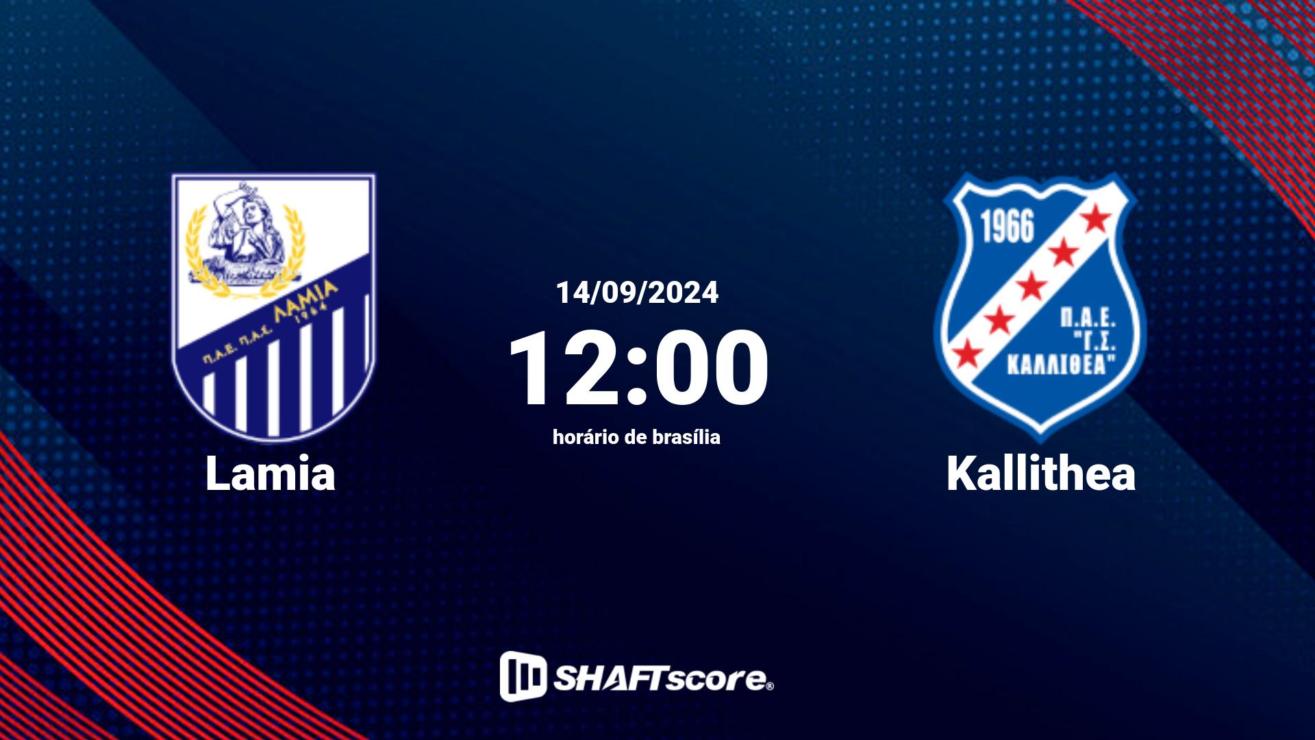 Estatísticas do jogo Lamia vs Kallithea 14.09 12:00