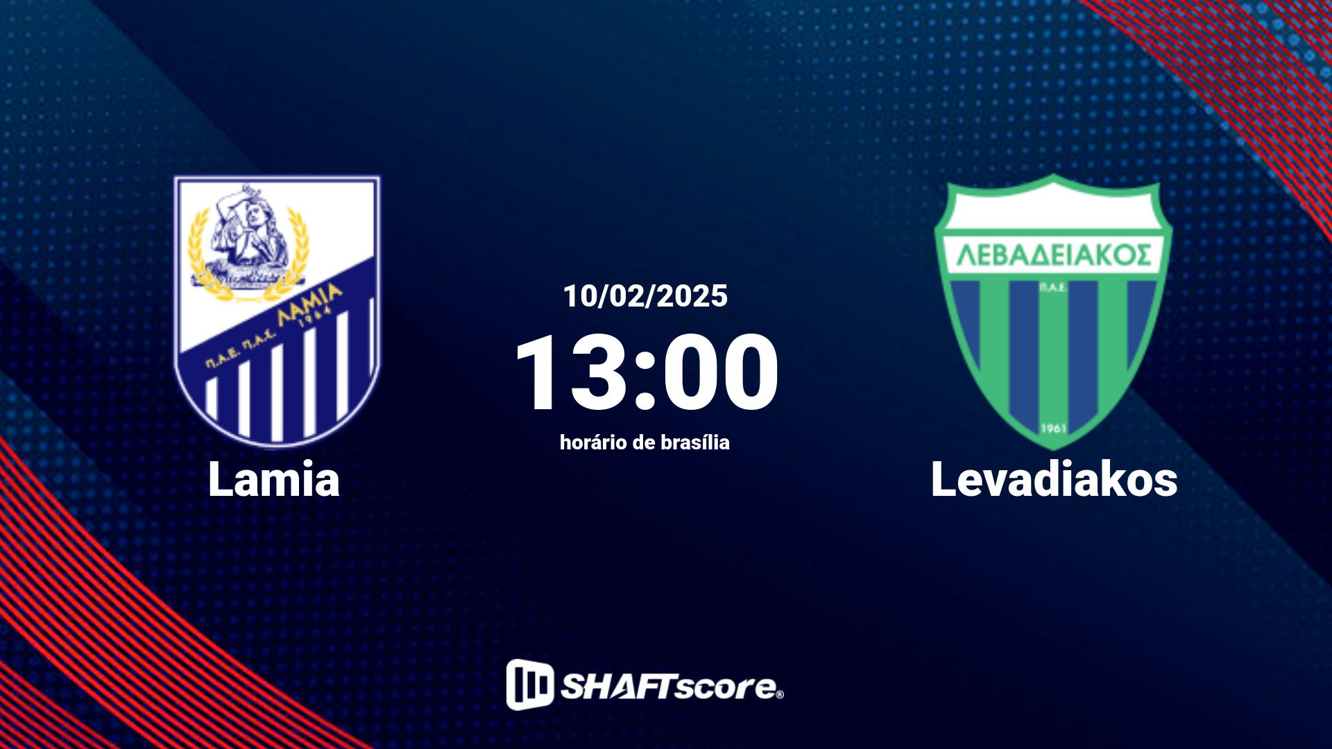 Estatísticas do jogo Lamia vs Levadiakos 10.02 13:00