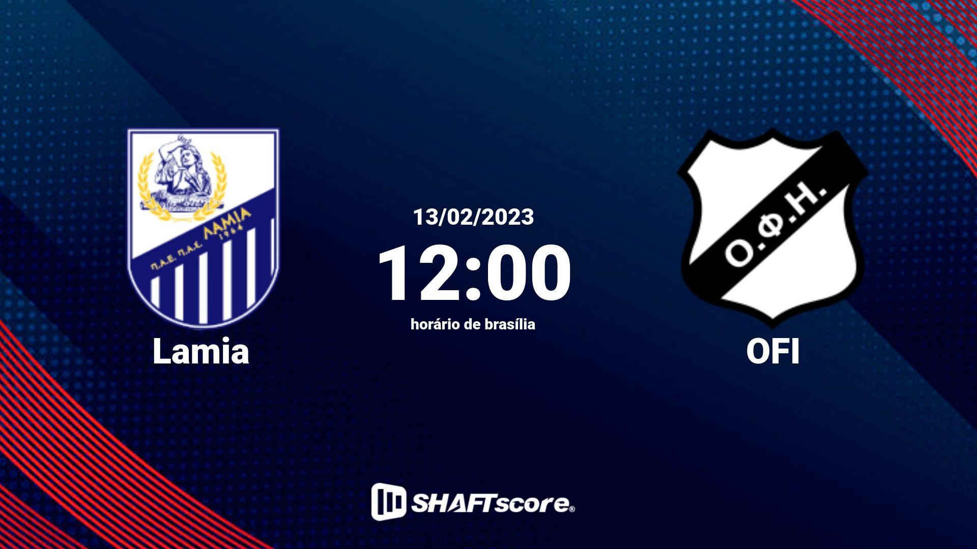 Estatísticas do jogo Lamia vs OFI 13.02 12:00