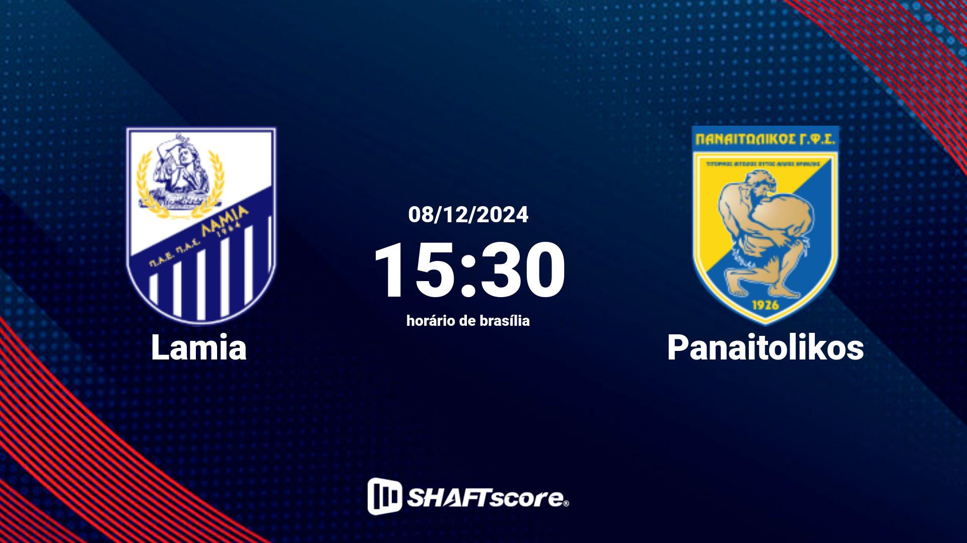 Estatísticas do jogo Lamia vs Panaitolikos 08.12 15:30