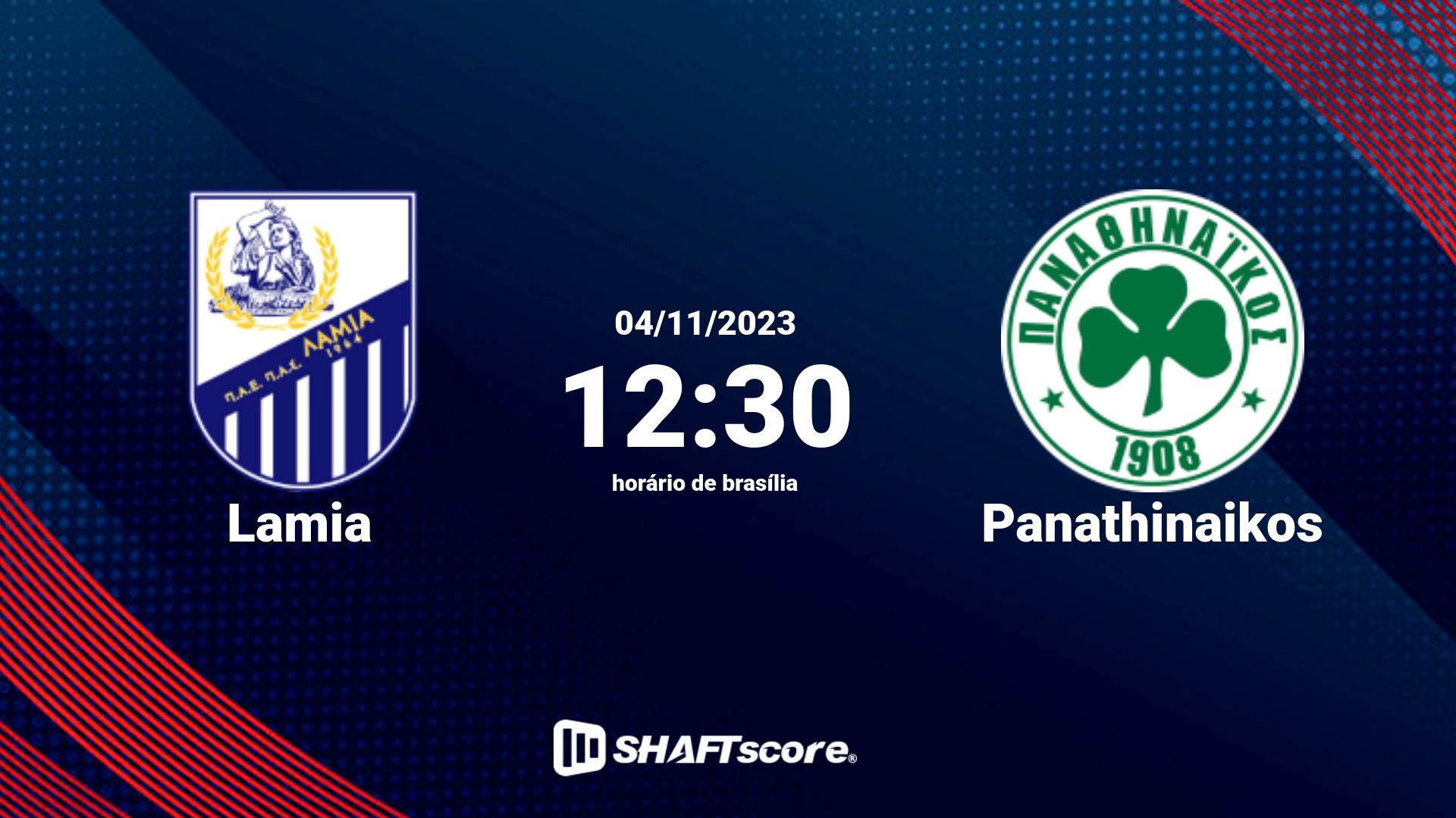 Estatísticas do jogo Lamia vs Panathinaikos 04.11 12:30