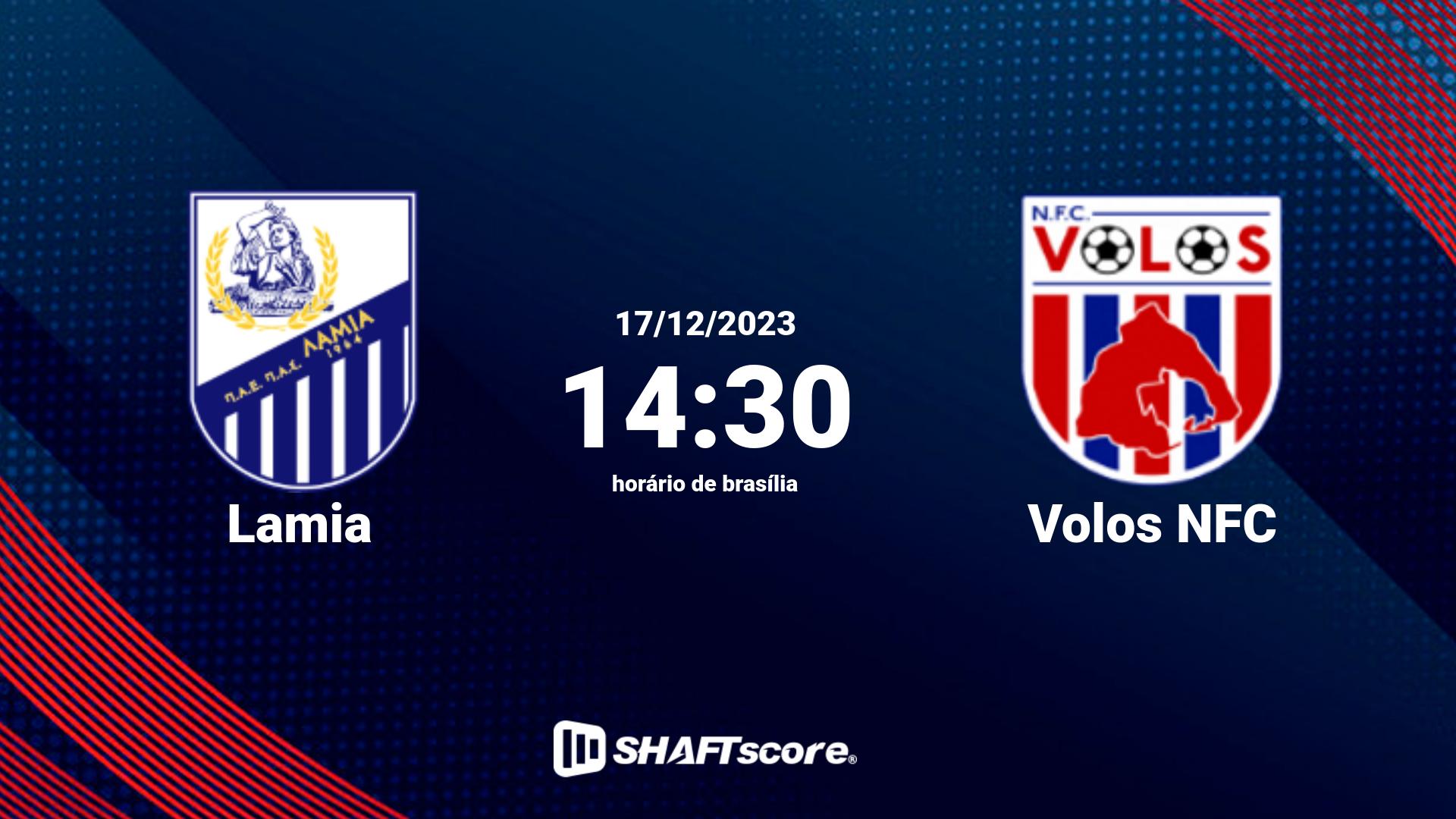 Estatísticas do jogo Lamia vs Volos NFC 17.12 14:30