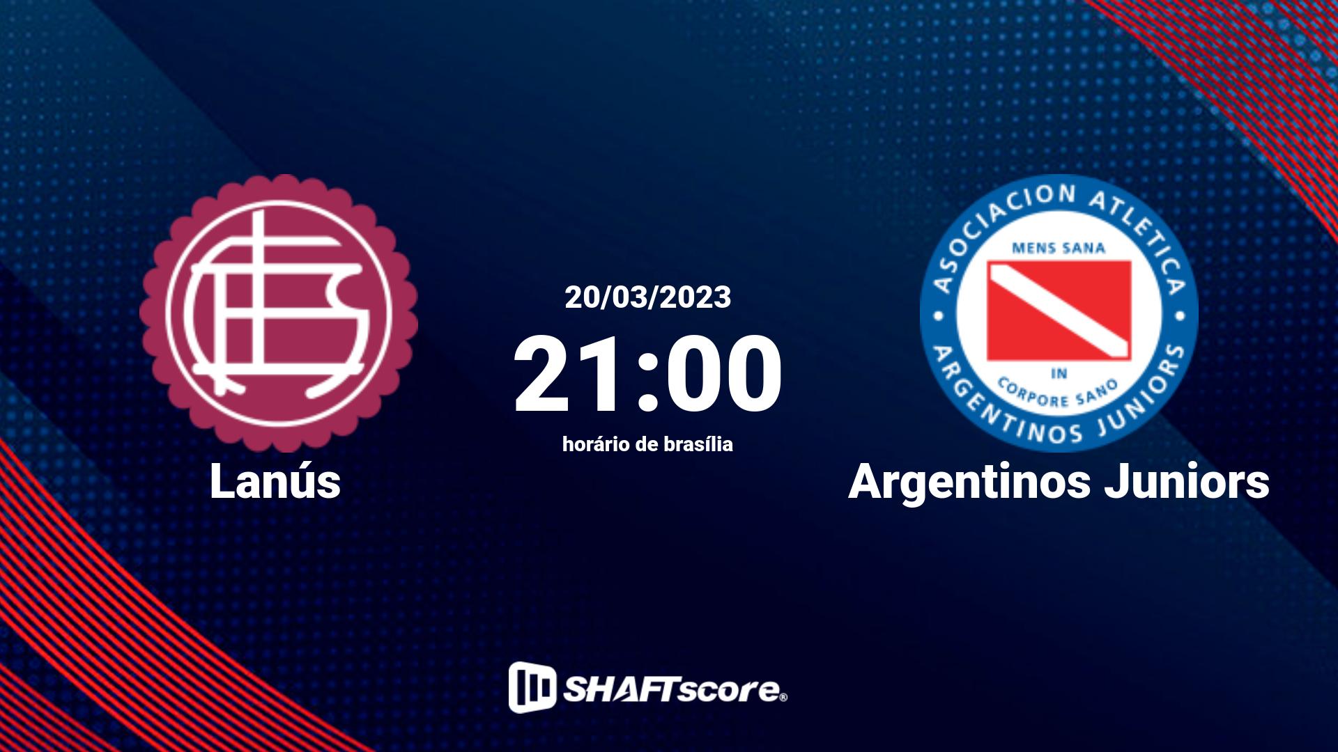 Estatísticas do jogo Lanús vs Argentinos Juniors 20.03 21:00