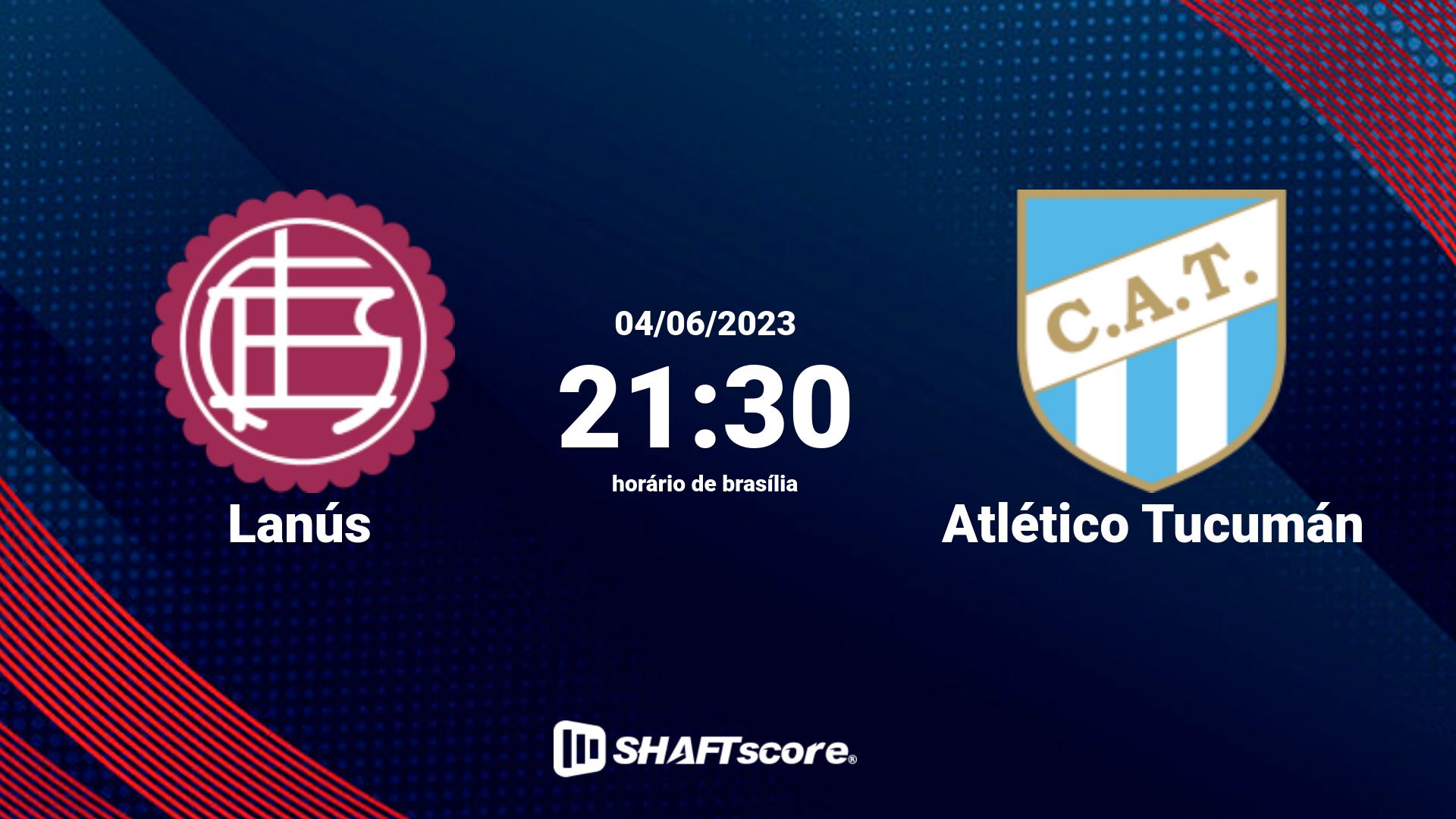 Estatísticas do jogo Lanús vs Atlético Tucumán 04.06 21:30