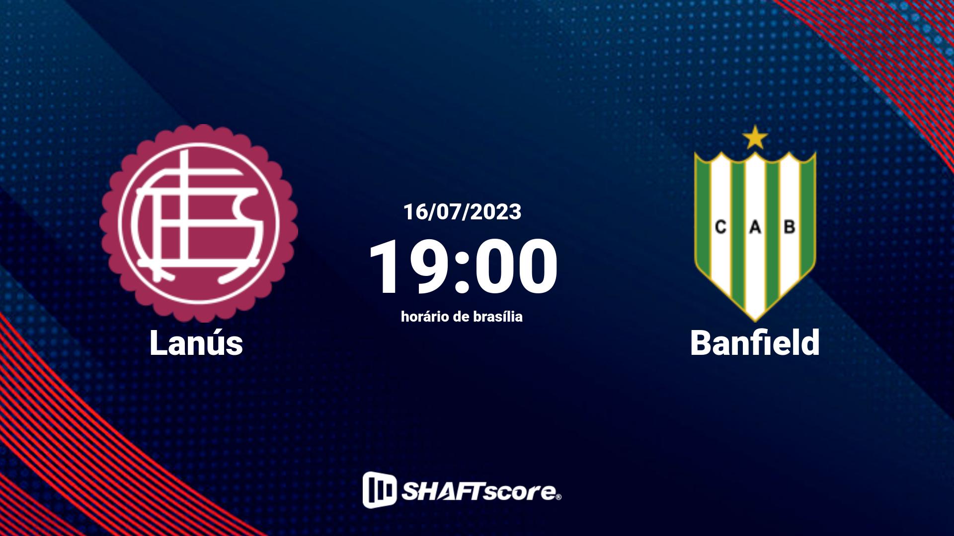 Estatísticas do jogo Lanús vs Banfield 16.07 19:00