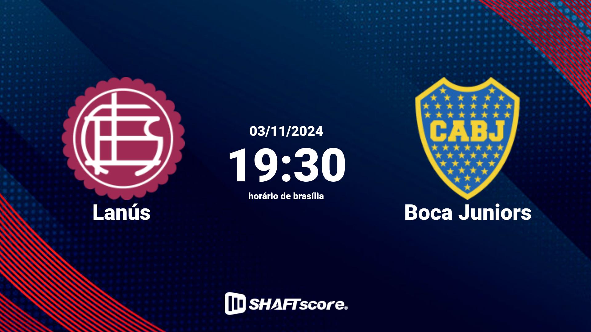 Estatísticas do jogo Lanús vs Boca Juniors 03.11 19:30