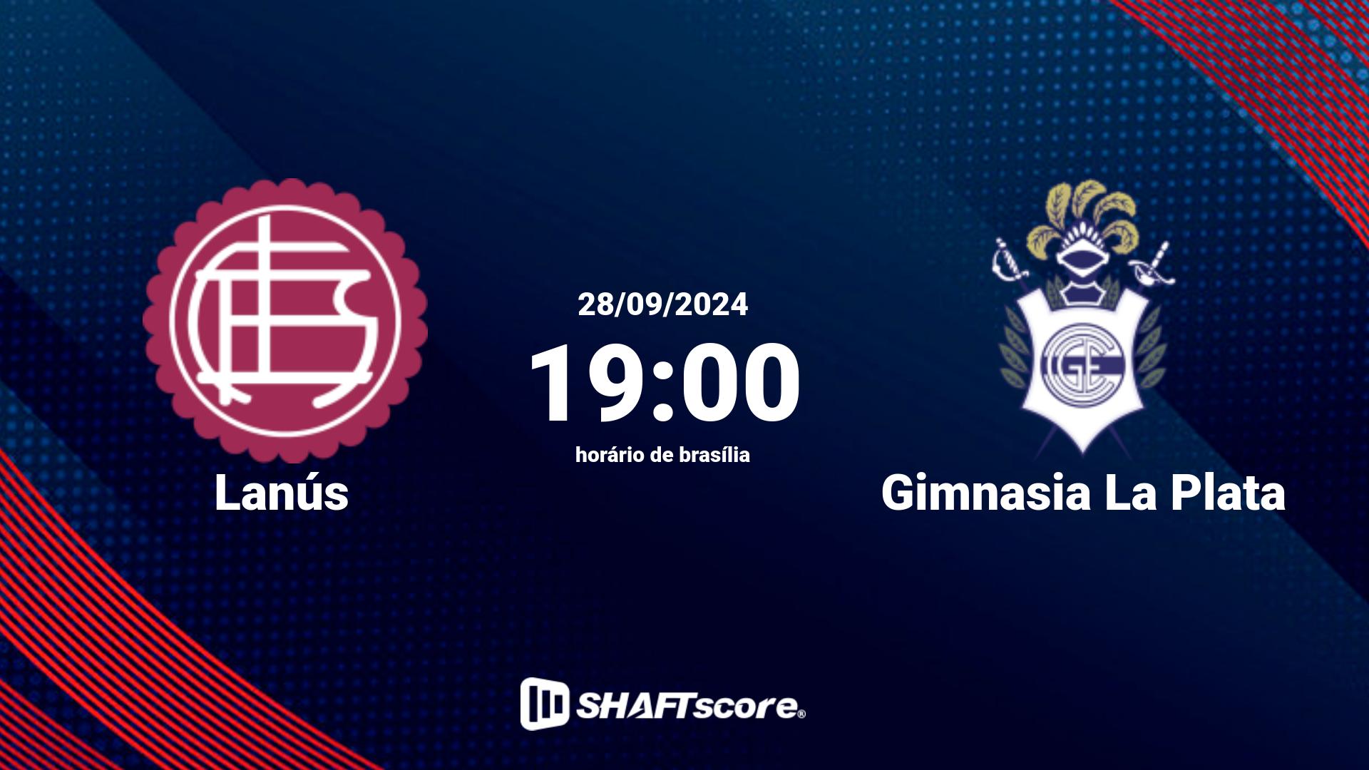 Estatísticas do jogo Lanús vs Gimnasia La Plata 28.09 19:00