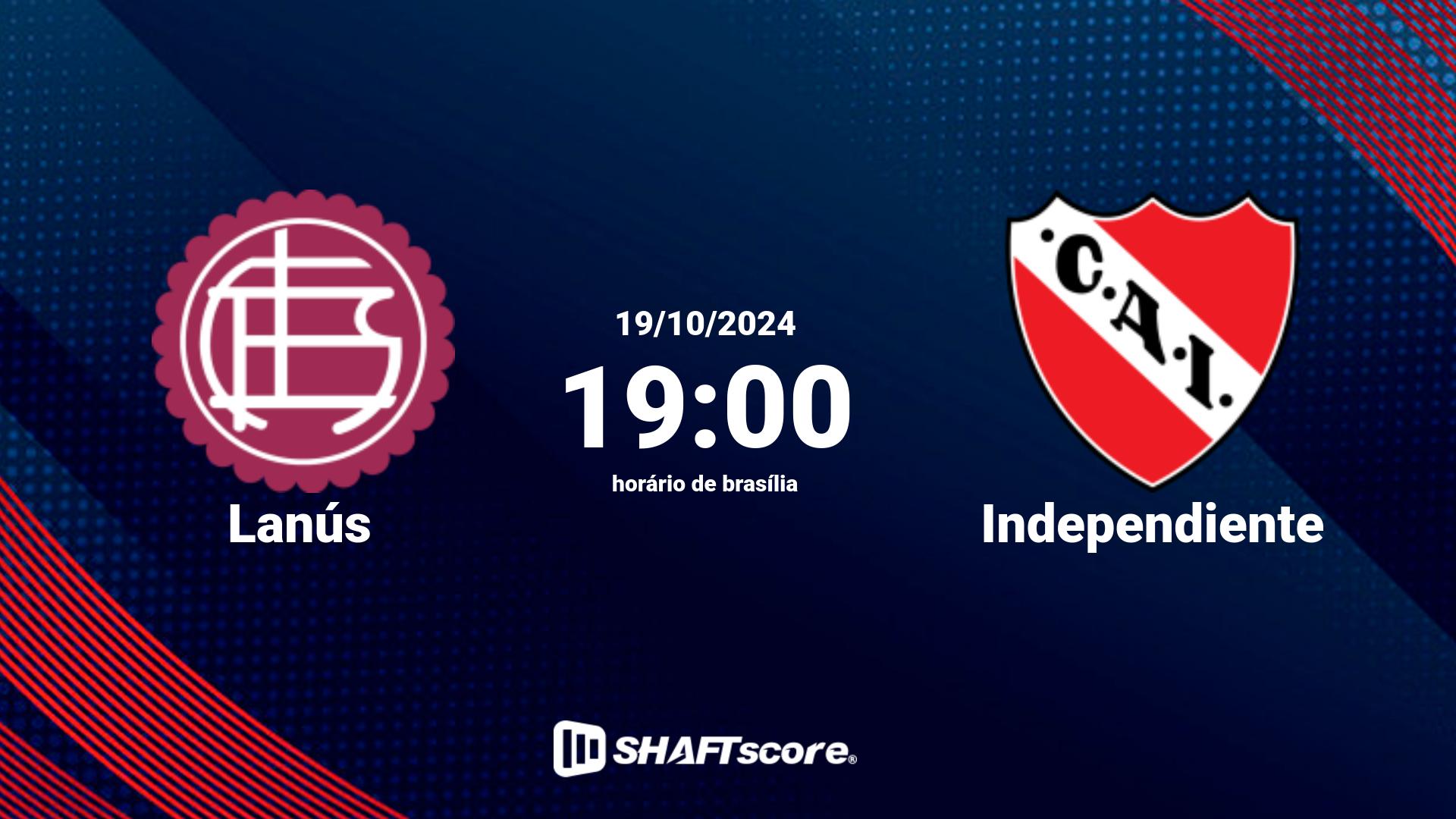 Estatísticas do jogo Lanús vs Independiente 18.10 19:15