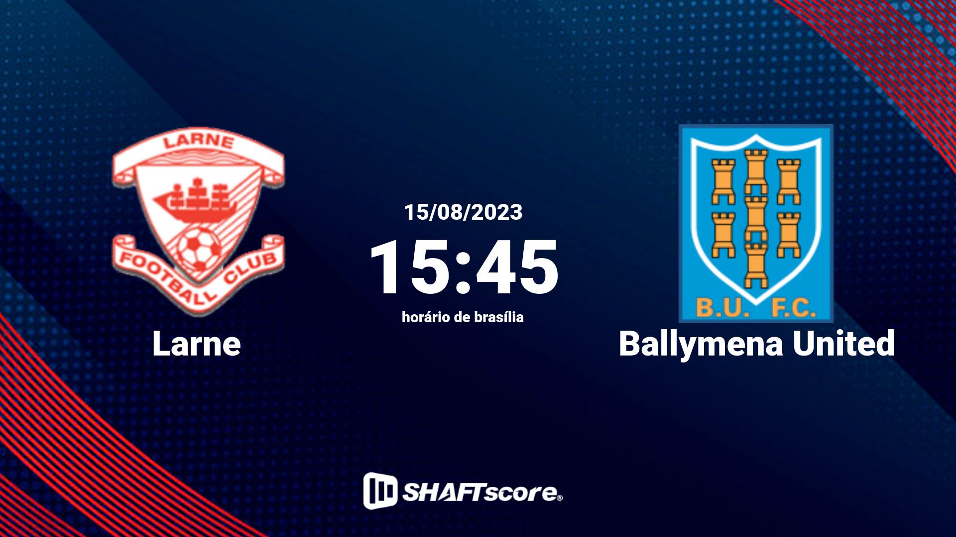 Estatísticas do jogo Larne vs Ballymena United 15.08 15:45