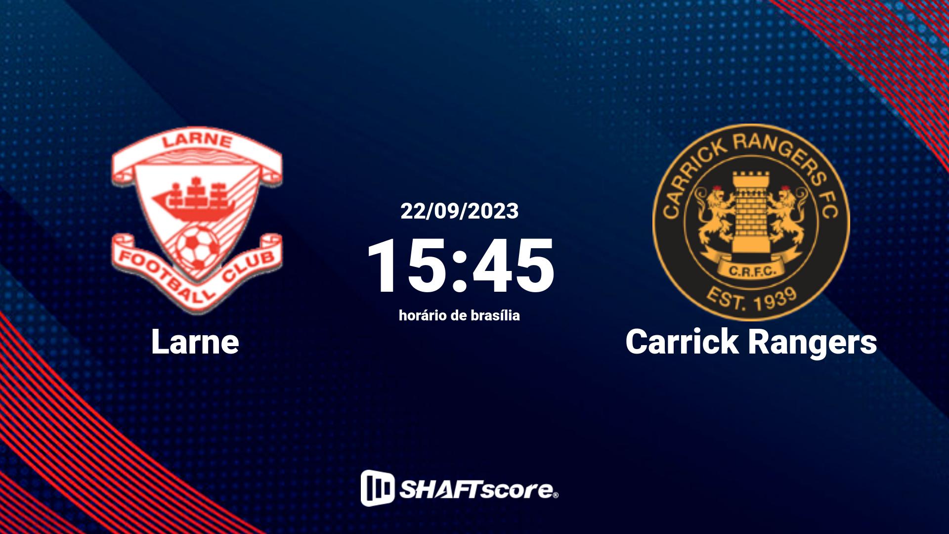 Estatísticas do jogo Larne vs Carrick Rangers 22.09 15:45