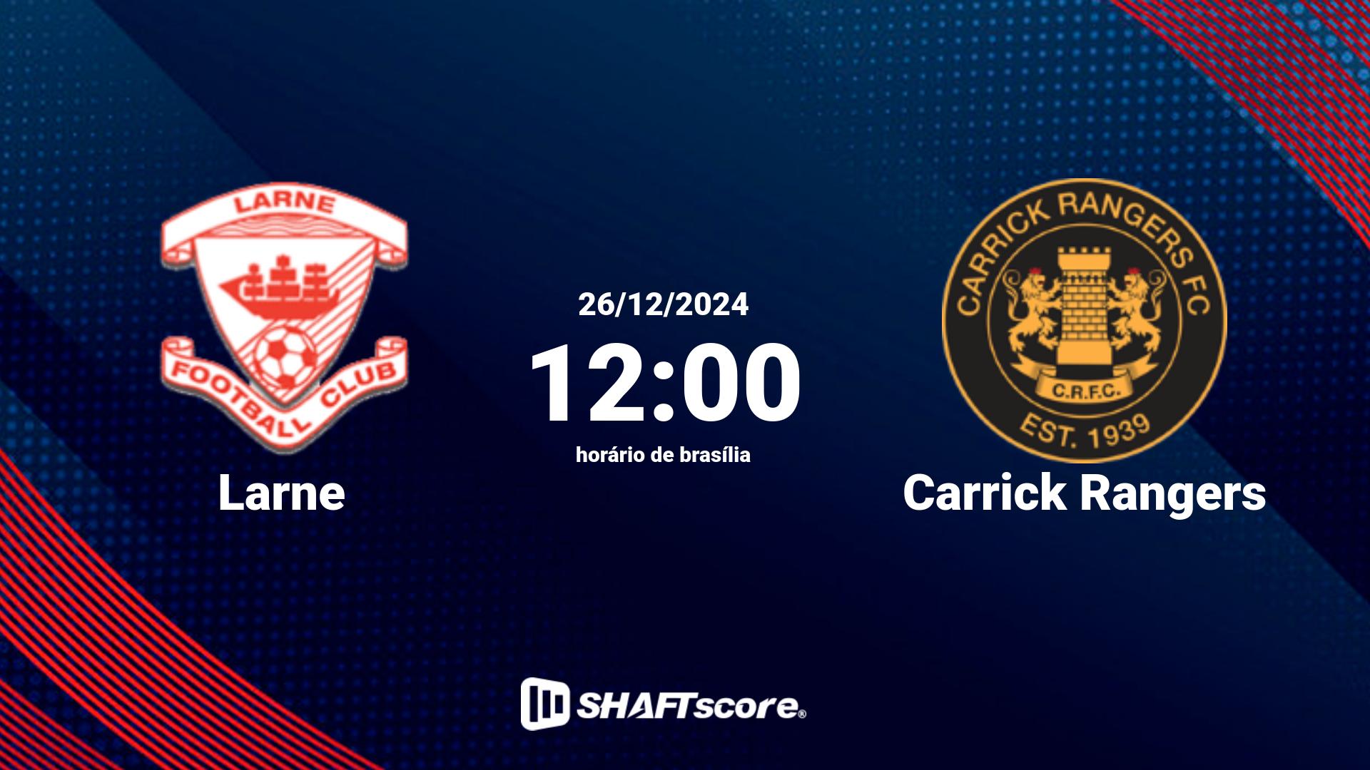 Estatísticas do jogo Larne vs Carrick Rangers 26.12 12:00