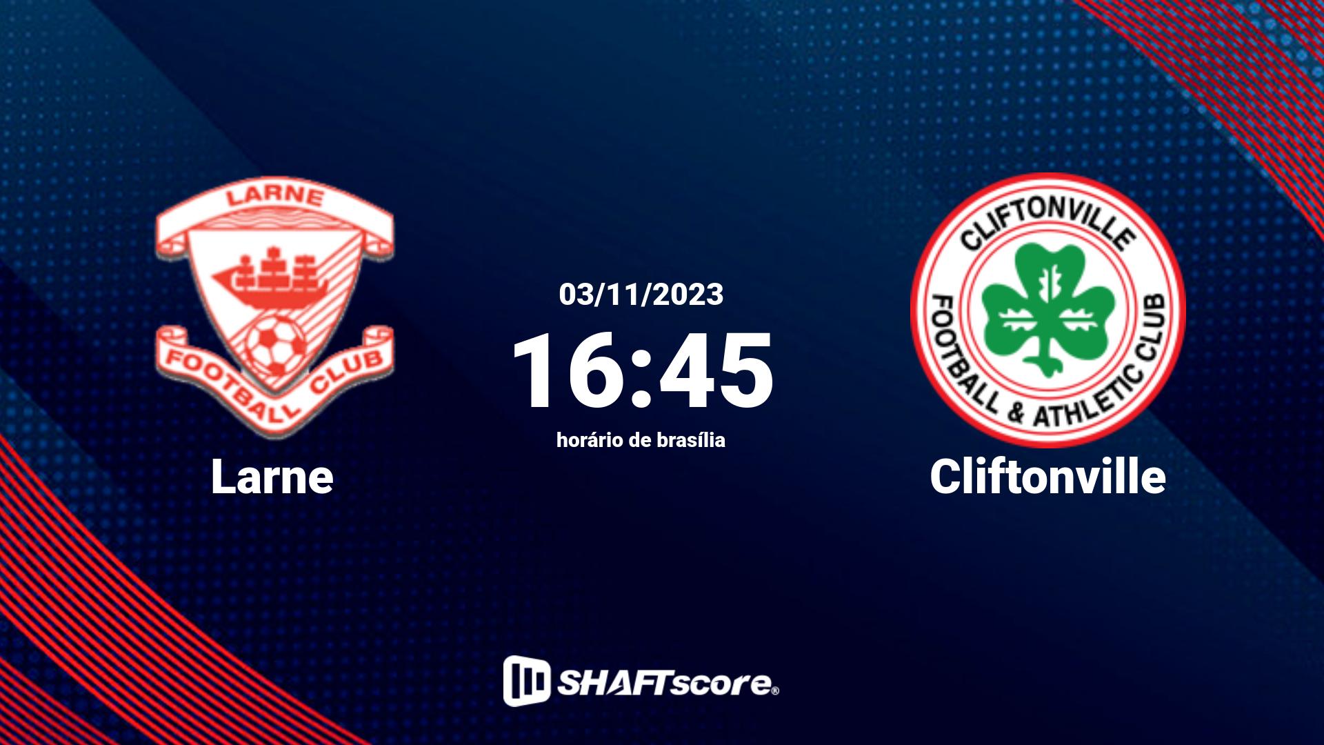 Estatísticas do jogo Larne vs Cliftonville 03.11 16:45