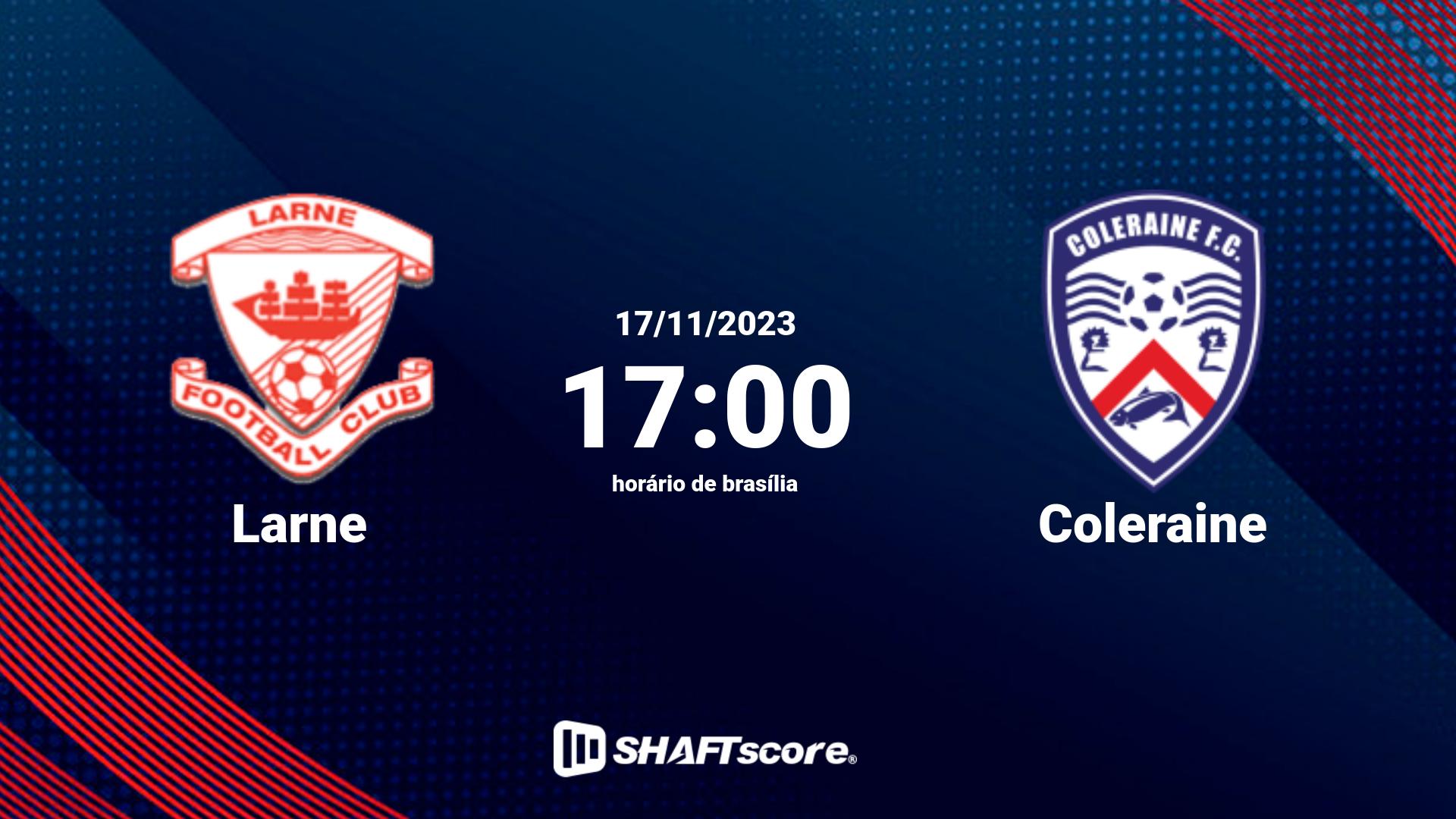 Estatísticas do jogo Larne vs Coleraine 17.11 17:00