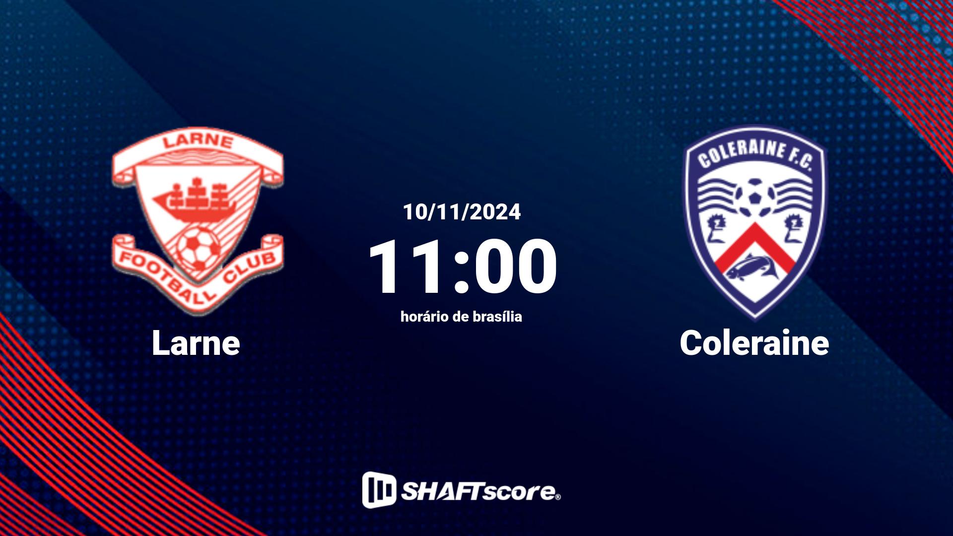 Estatísticas do jogo Larne vs Coleraine 10.11 11:00