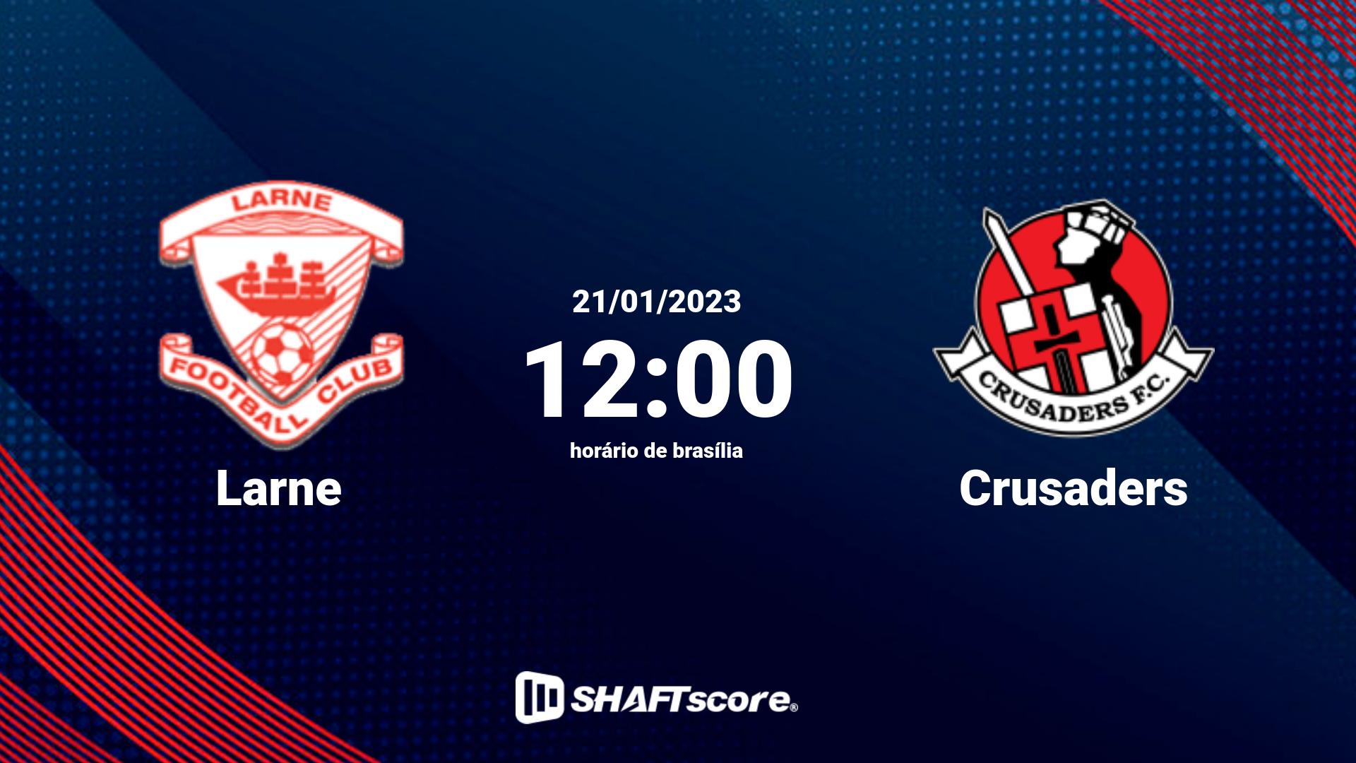 Estatísticas do jogo Larne vs Crusaders 21.01 12:00