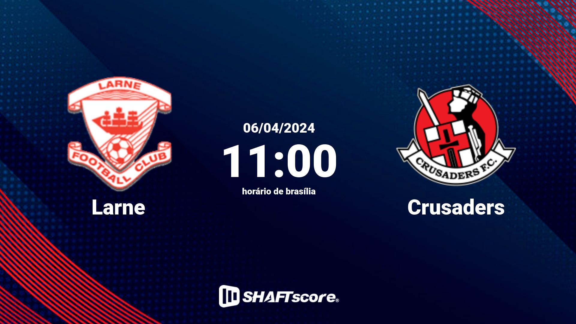 Estatísticas do jogo Larne vs Crusaders 06.04 11:00