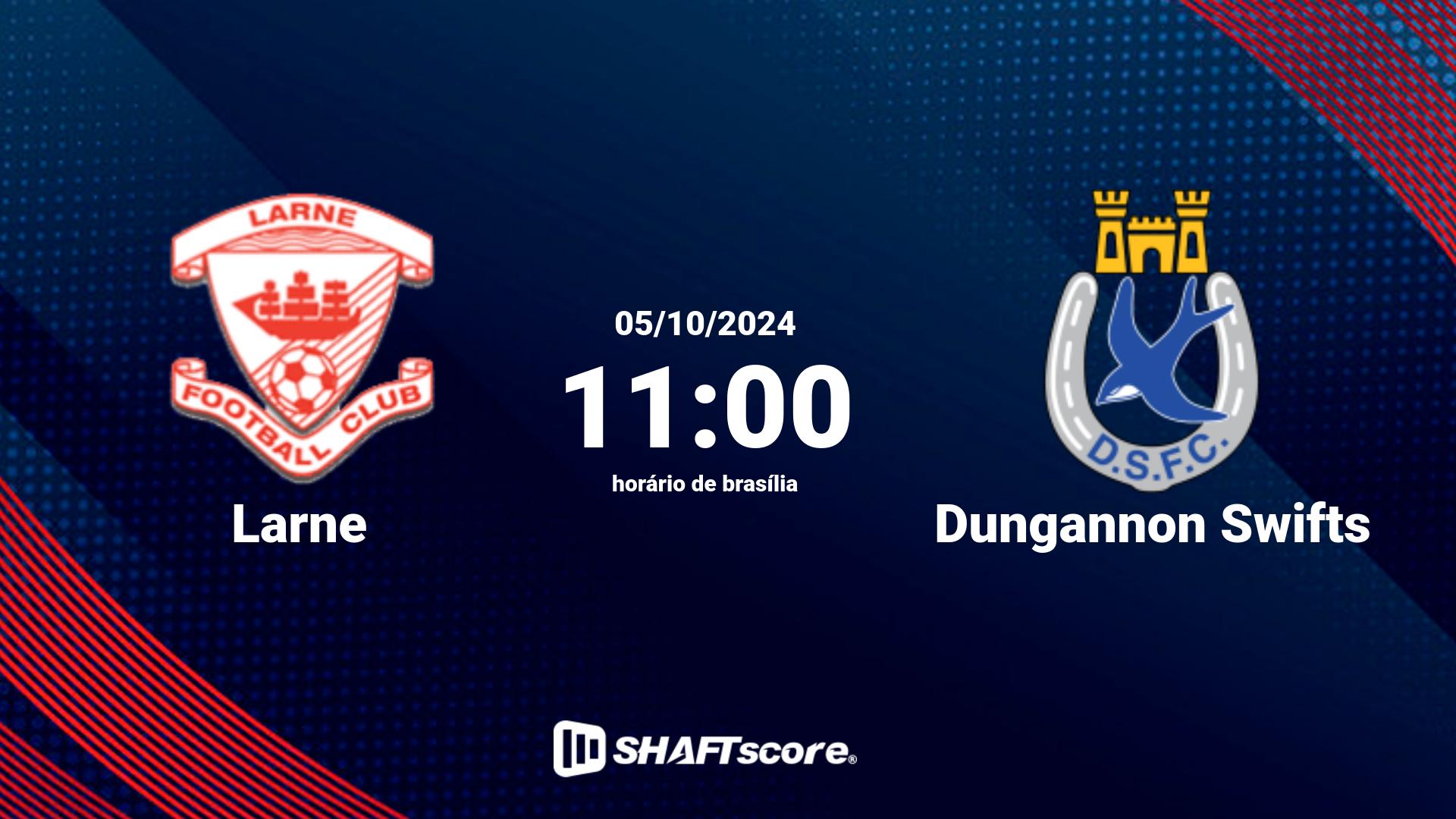 Estatísticas do jogo Larne vs Dungannon Swifts 05.10 11:00